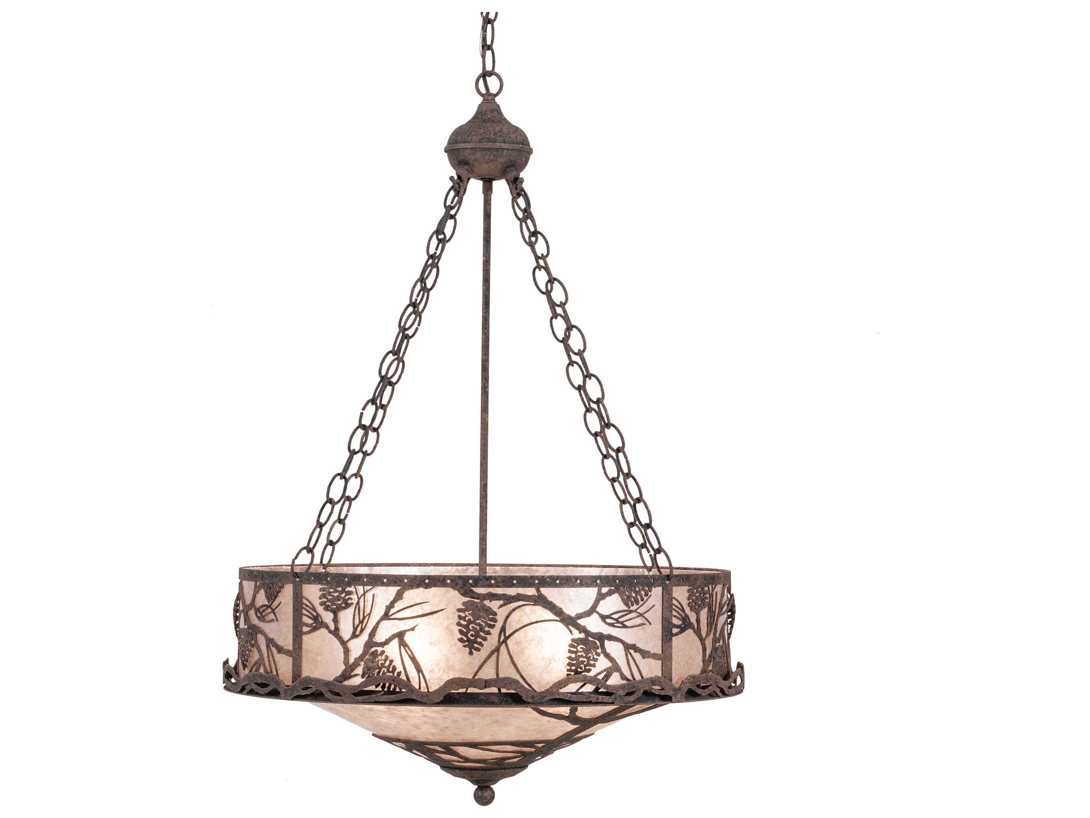 Meyda Whispering Pines 4-Light Antiquity Brown Pendant