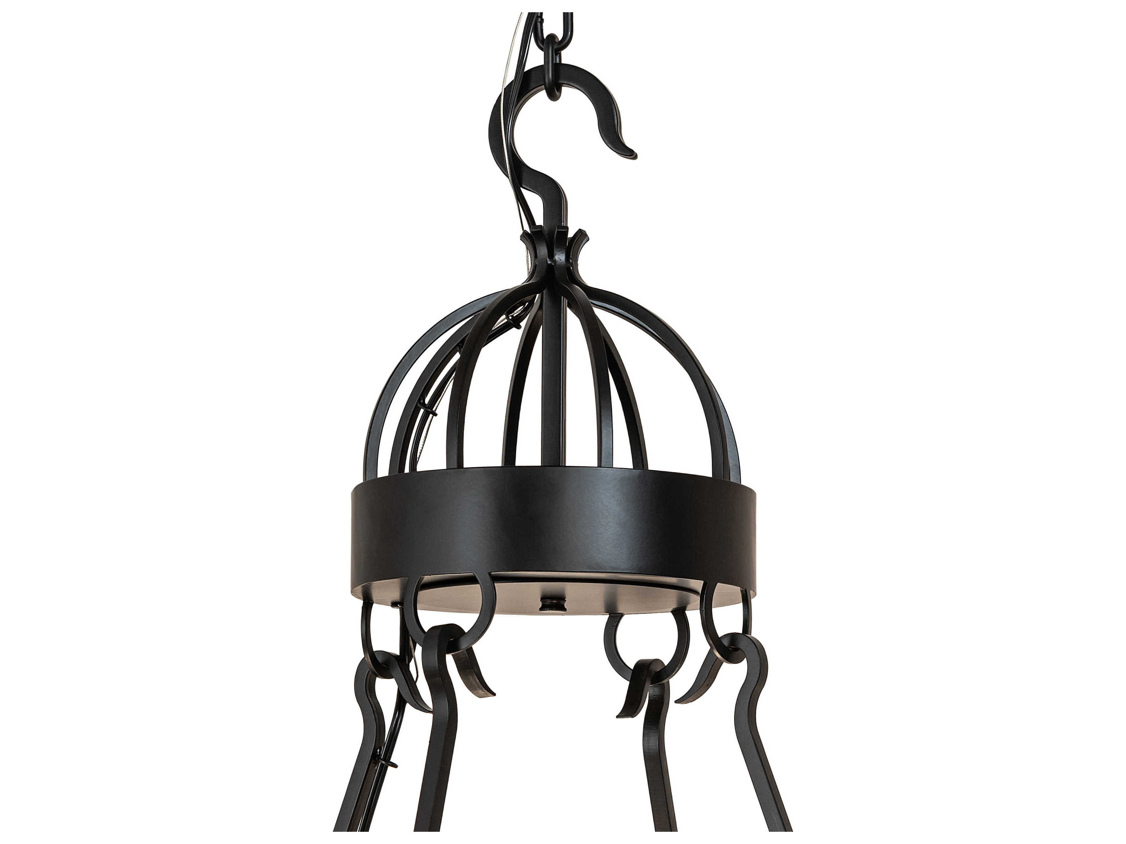 Meyda Lakeshore 12-Light Solar Black Candelabra Chandelier