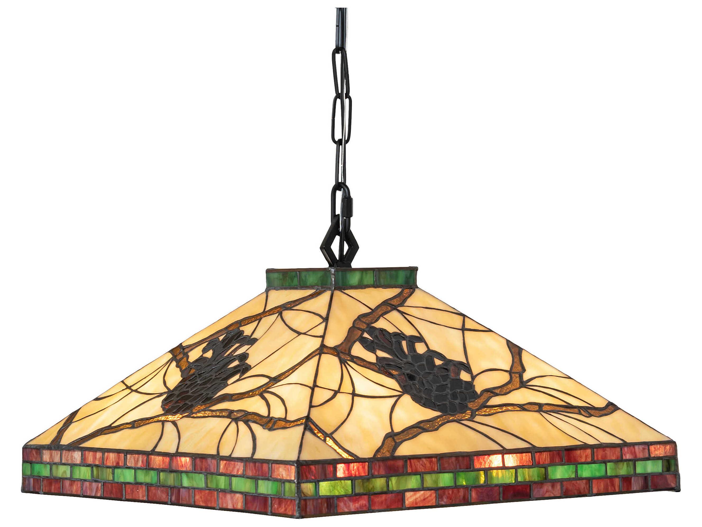 Meyda Pinecone 4-Light Coffee Bean Brown Pendant