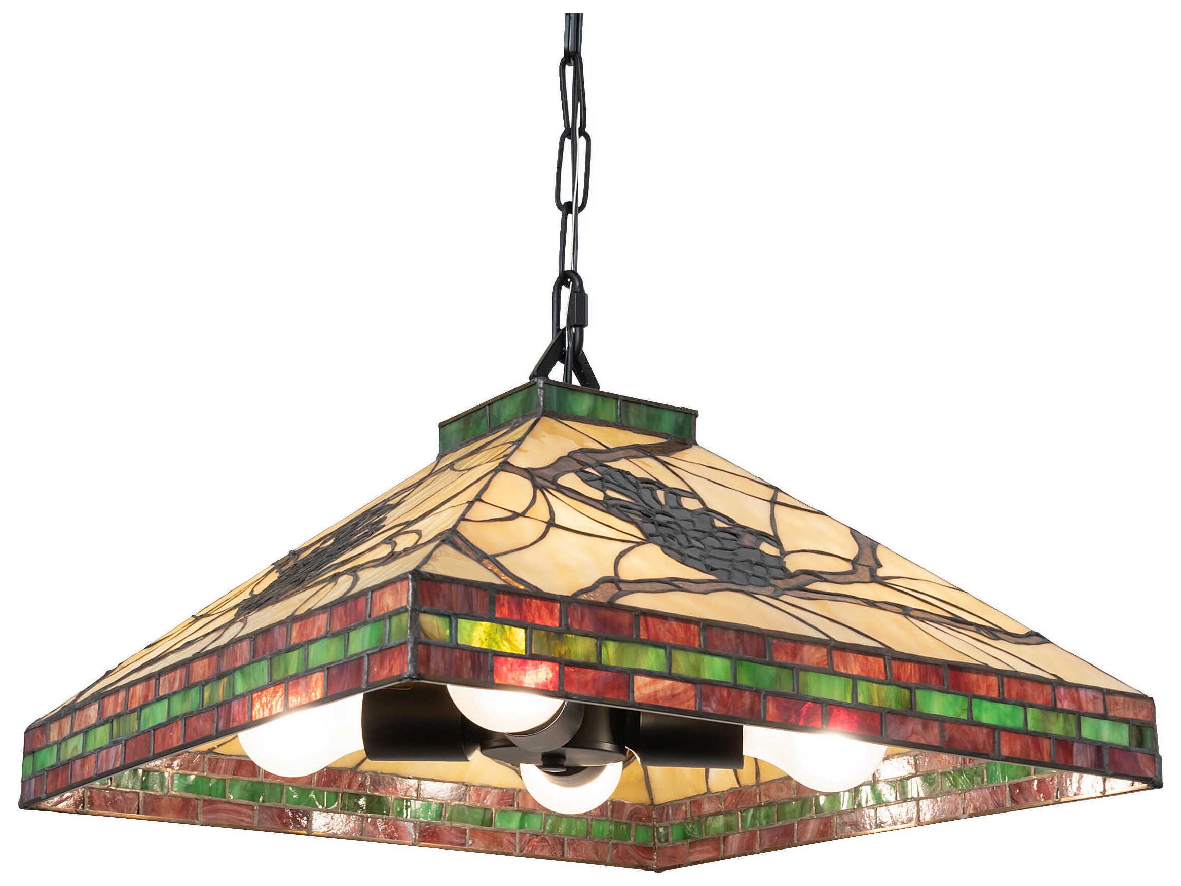 Meyda Pinecone 4-Light Coffee Bean Brown Pendant