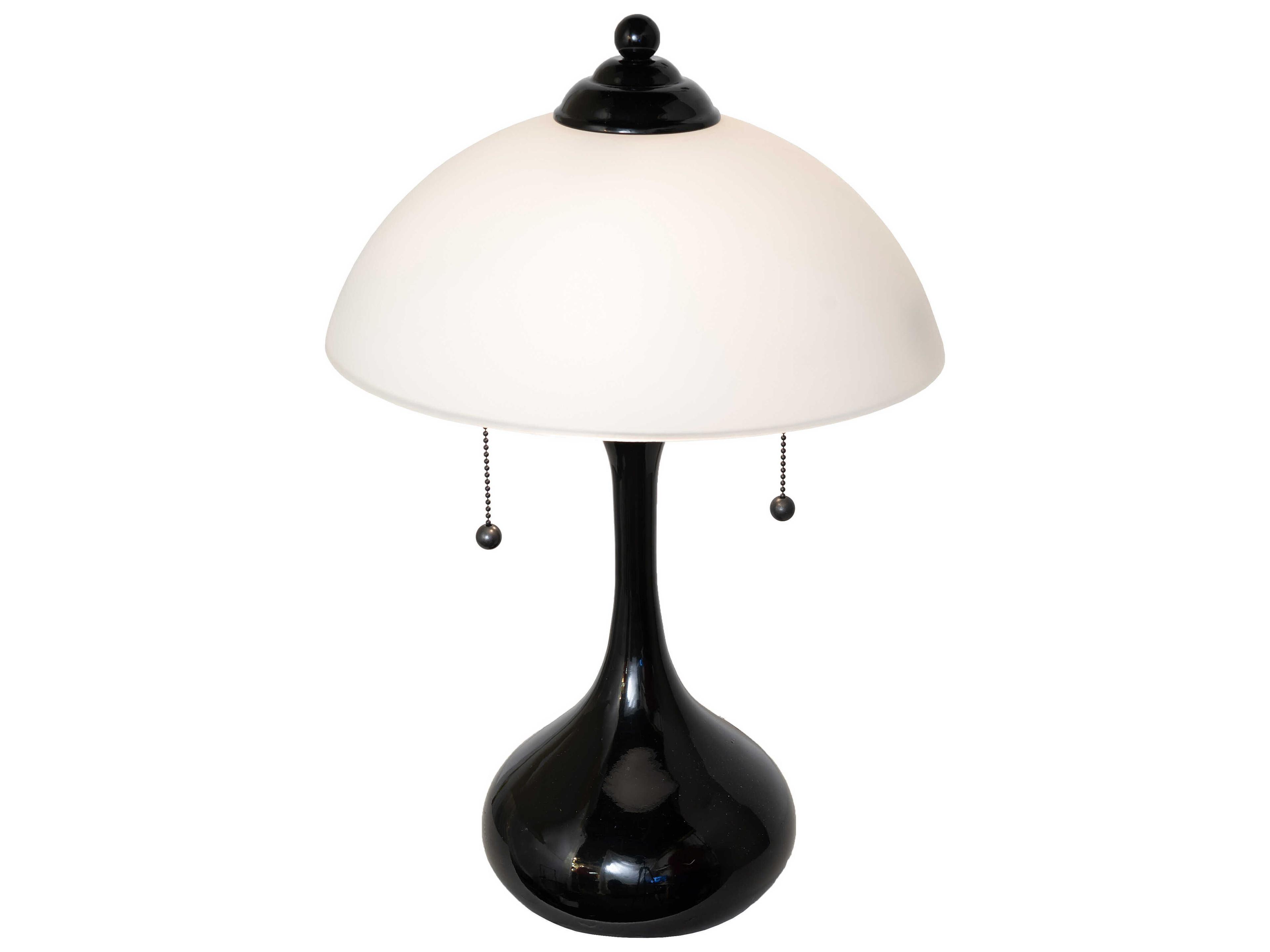 Meyda Metro Frosty Copper Vein Black Table Lamp