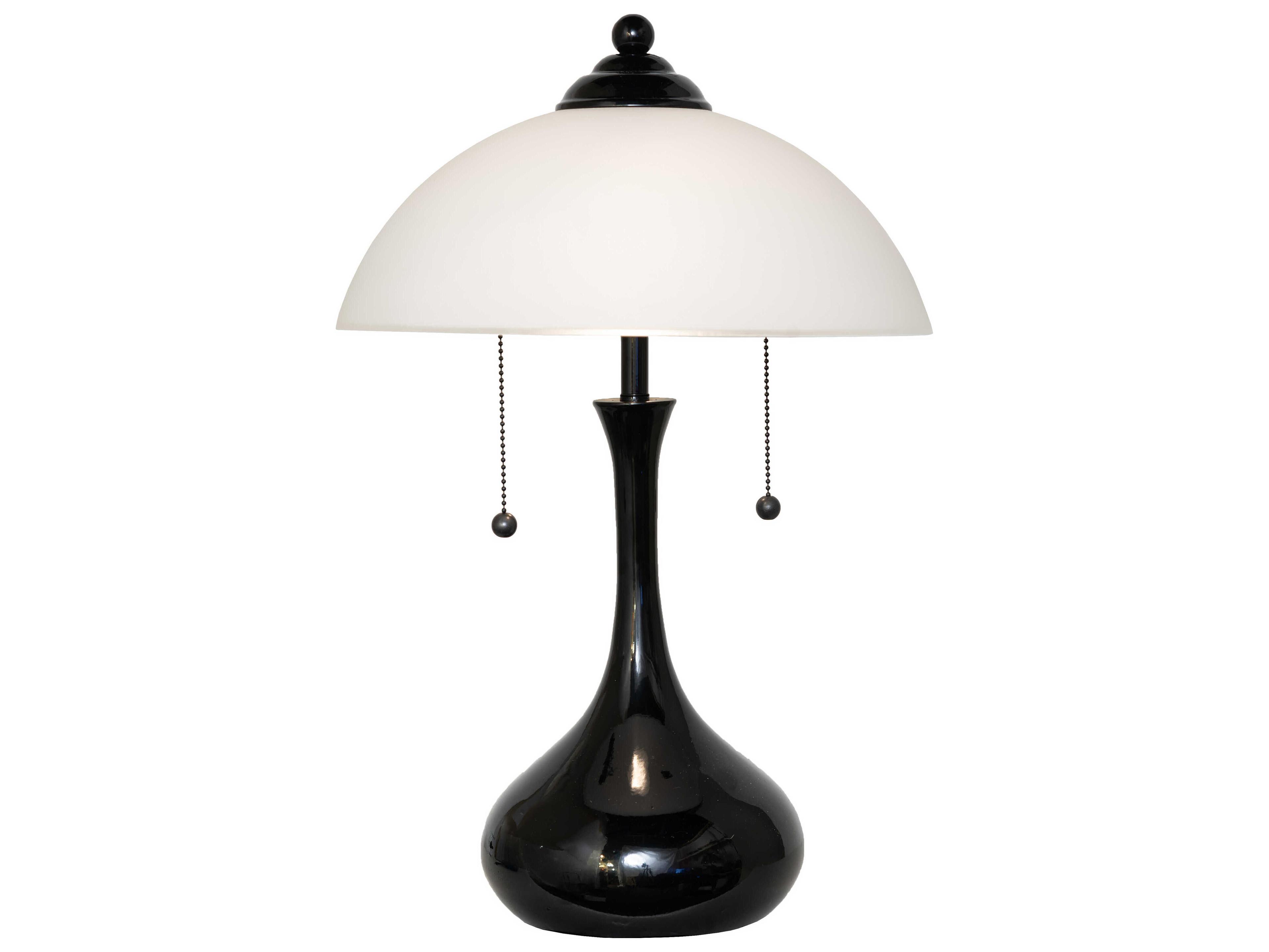 Meyda Metro Frosty Copper Vein Black Table Lamp