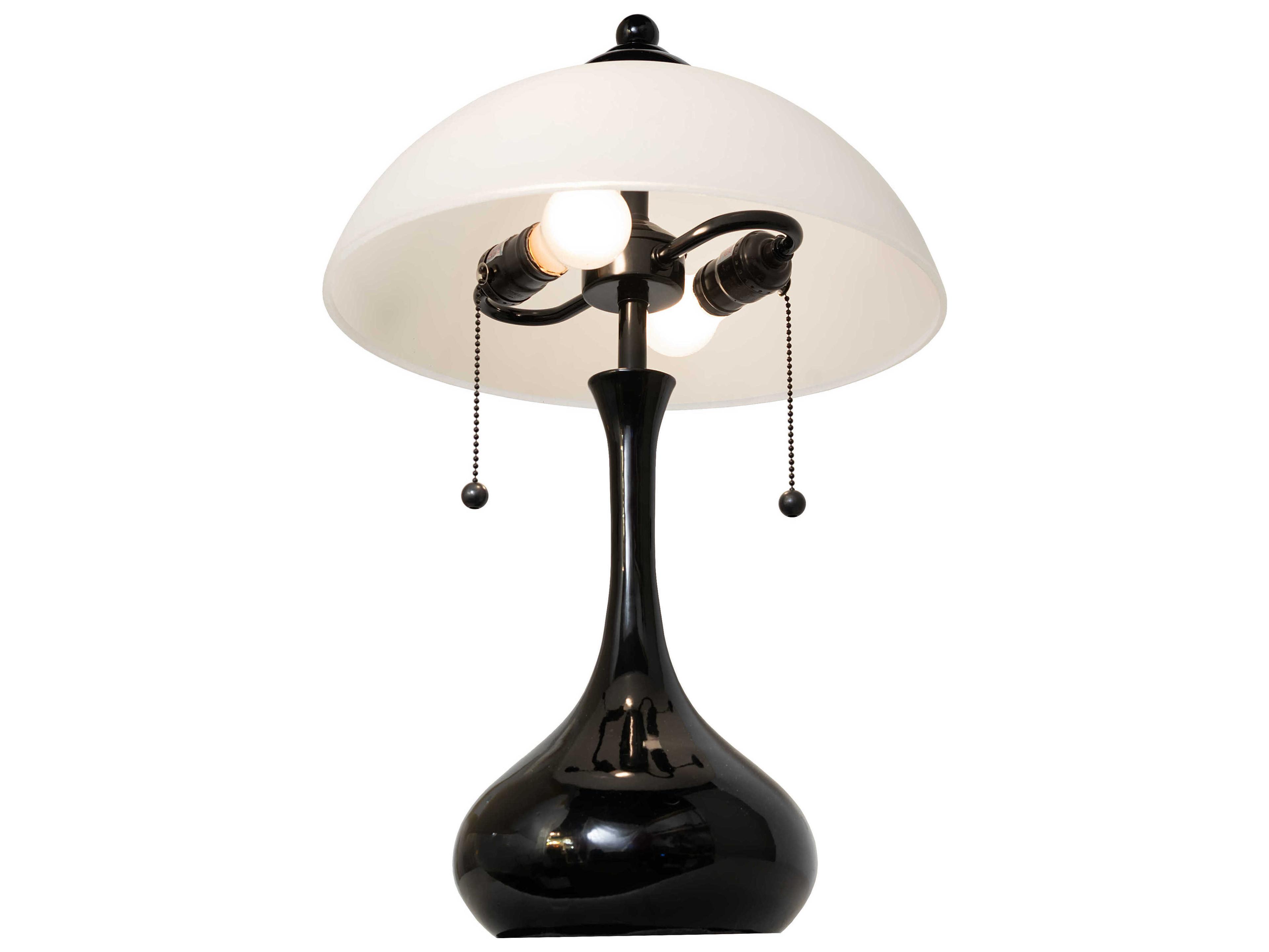 Meyda Metro Frosty Copper Vein Black Table Lamp
