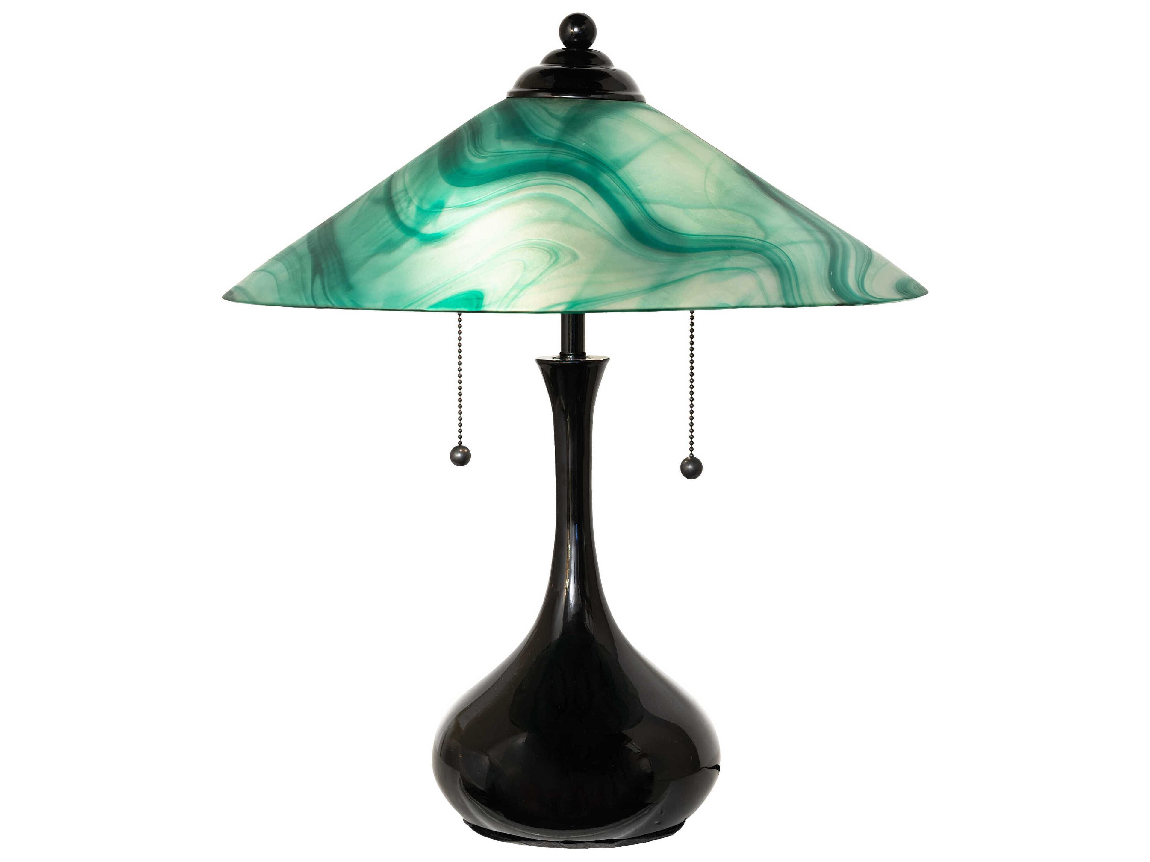 Meyda Metro Mente Swirl Mirror Black Powdercoat Table Lamp