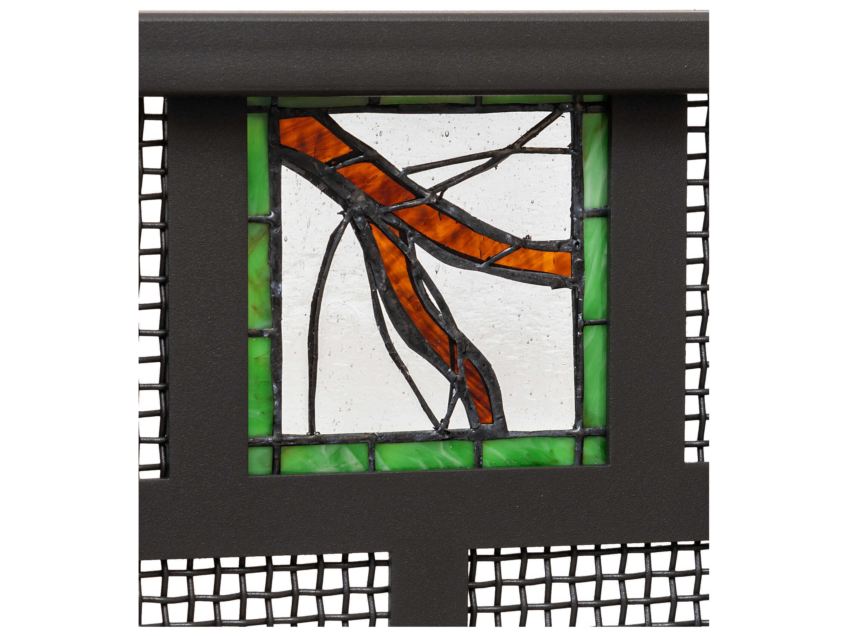 Meyda Pine Branch Wrought Iron Fireplace Screen