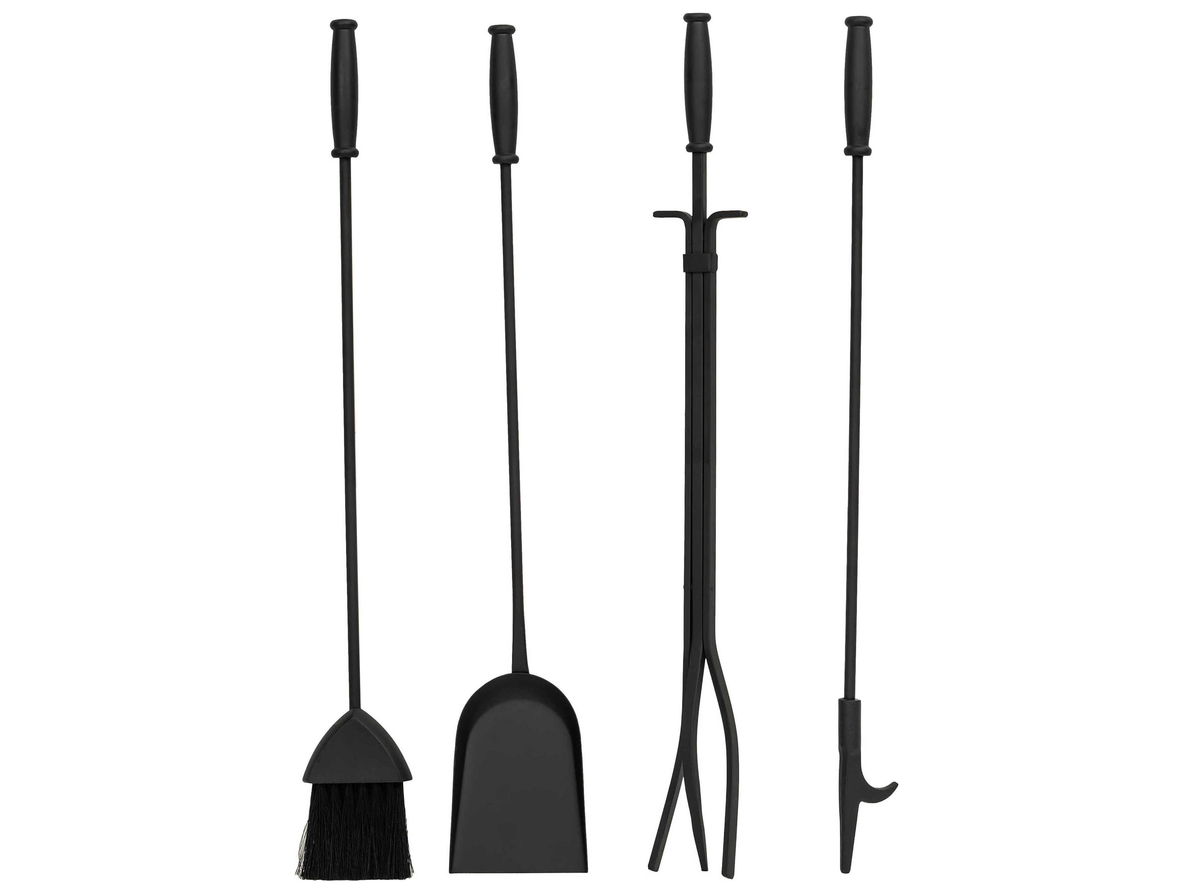 Meyda Pine Branch Wrought Iron 4-Piece Fire Place Tool Set