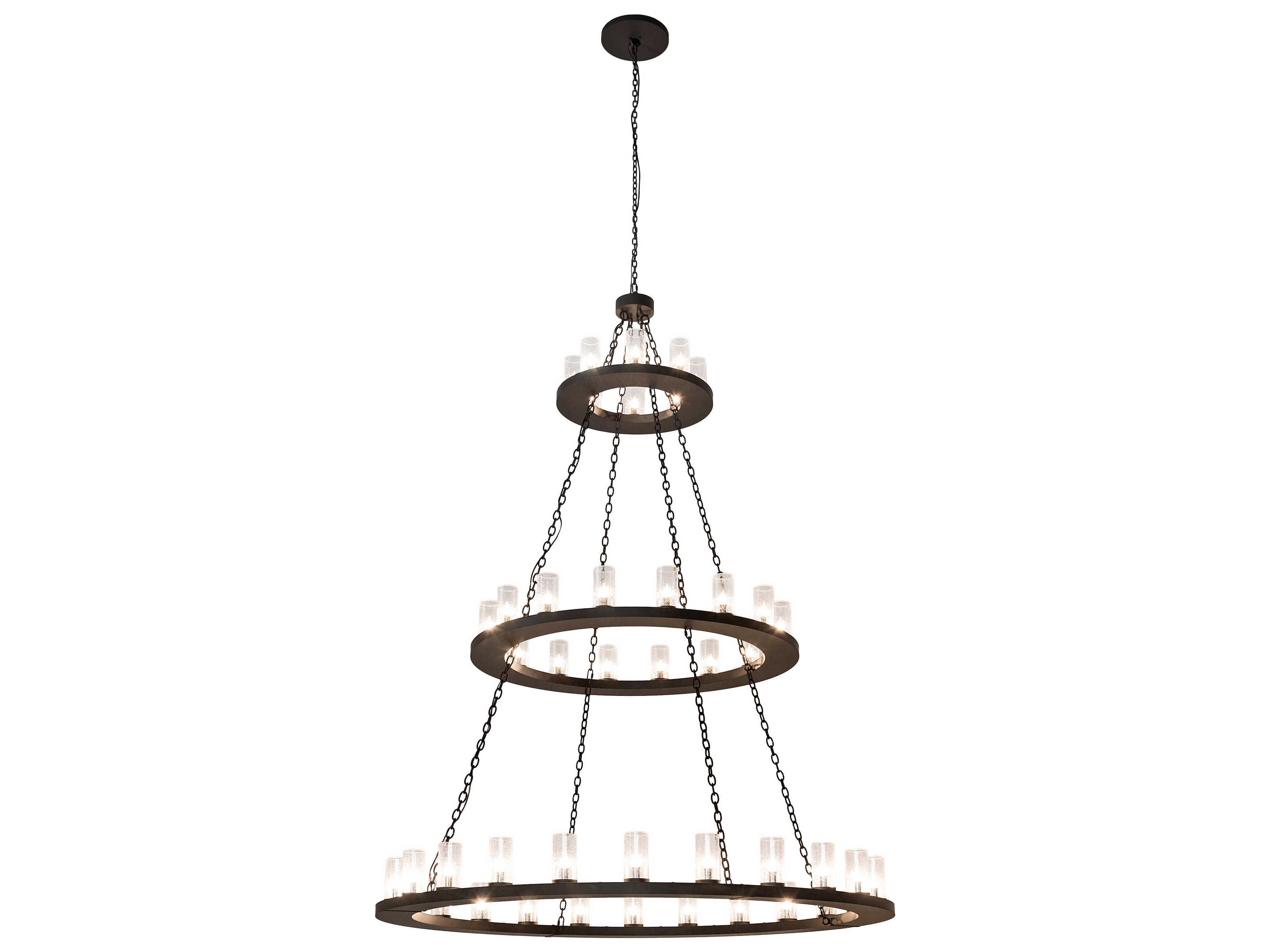 Meyda Loxley 48-Light Oil Rubbed Bronze Cylinder Tiered Chandelier
