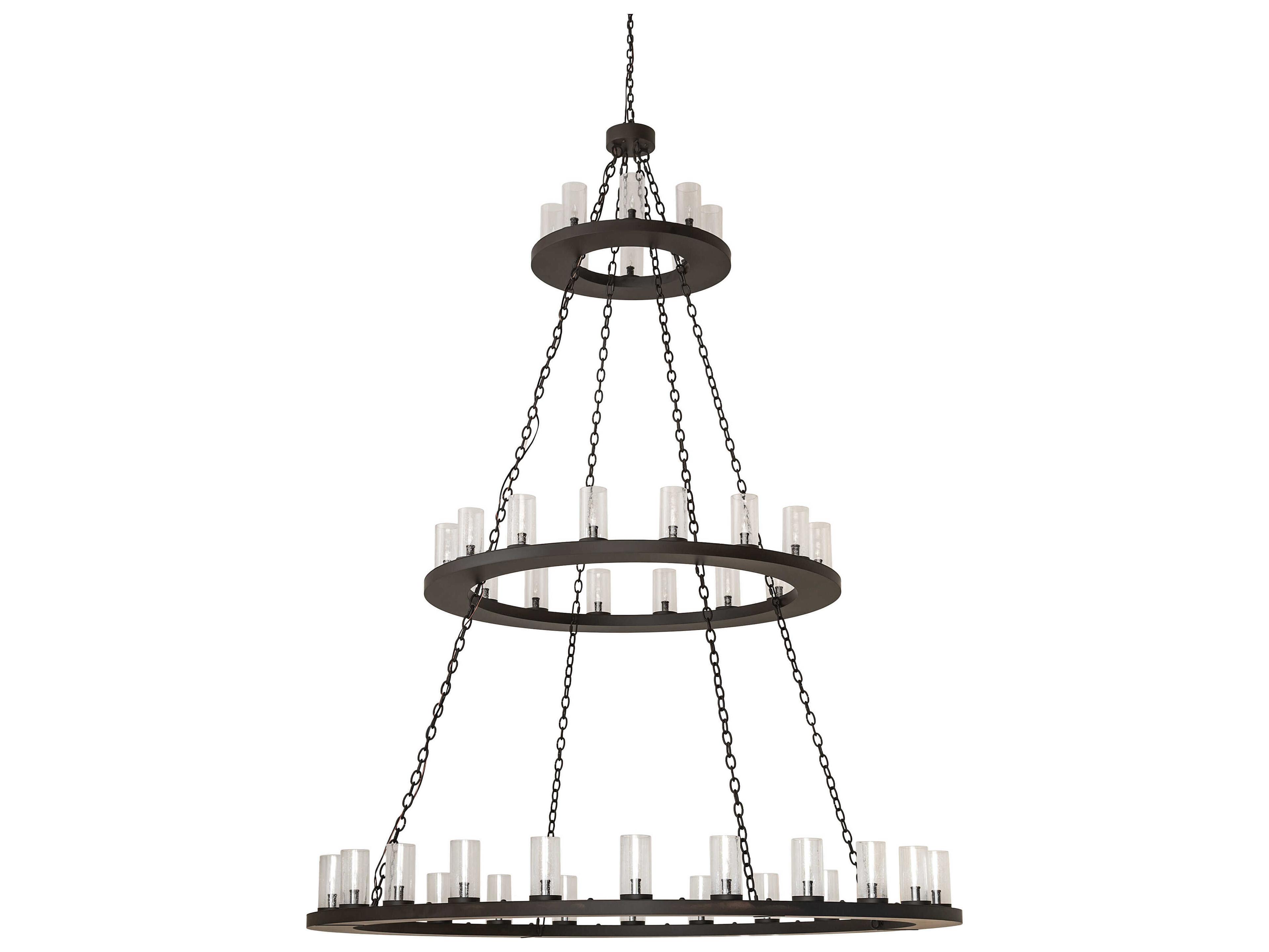 Meyda Loxley 48-Light Oil Rubbed Bronze Cylinder Tiered Chandelier