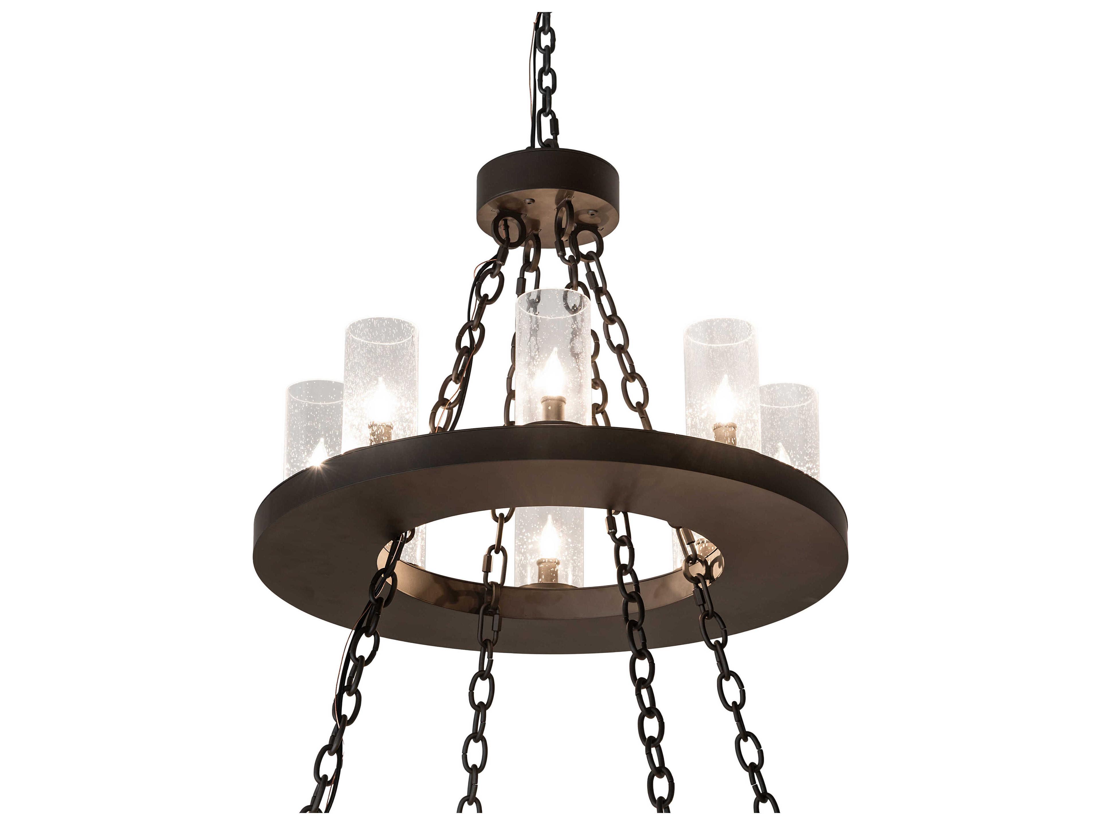 Meyda Loxley 48-Light Oil Rubbed Bronze Cylinder Tiered Chandelier