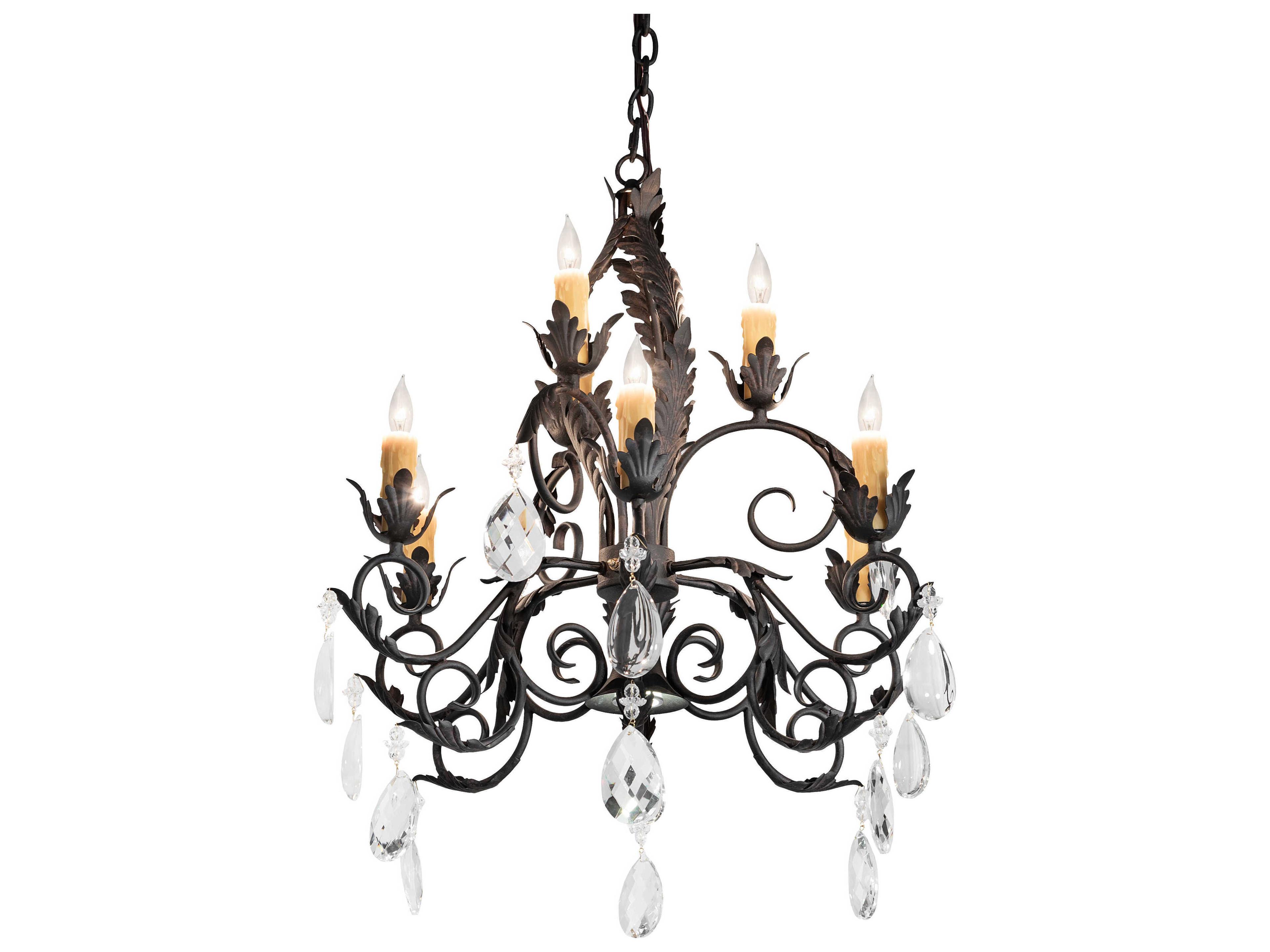 Meyda New Country French 9-Light 1-Light Chestnut Textured Brown Candelabra Chandelier