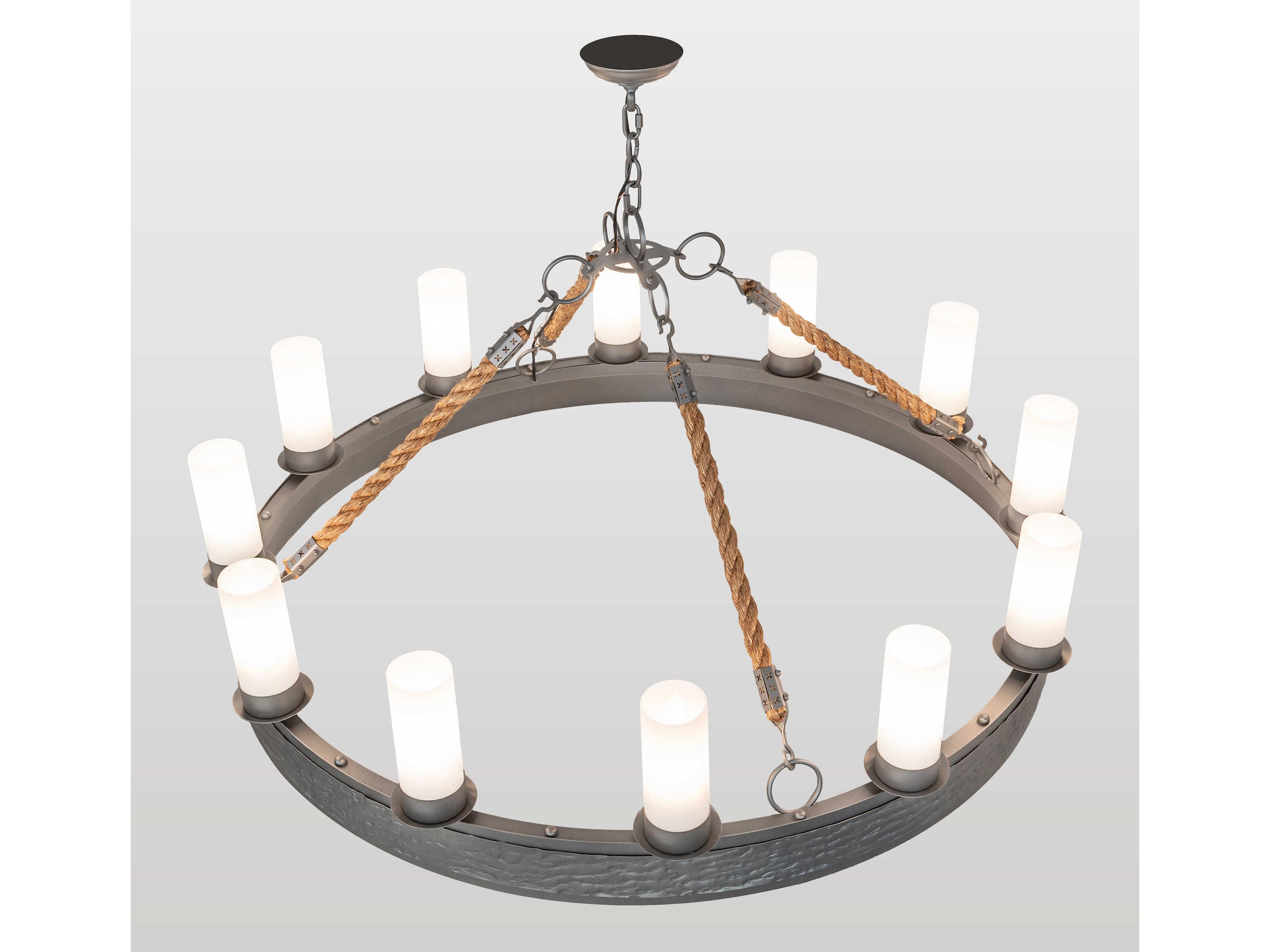 Meyda Costello 12-Light Blackened Pewter Chandelier