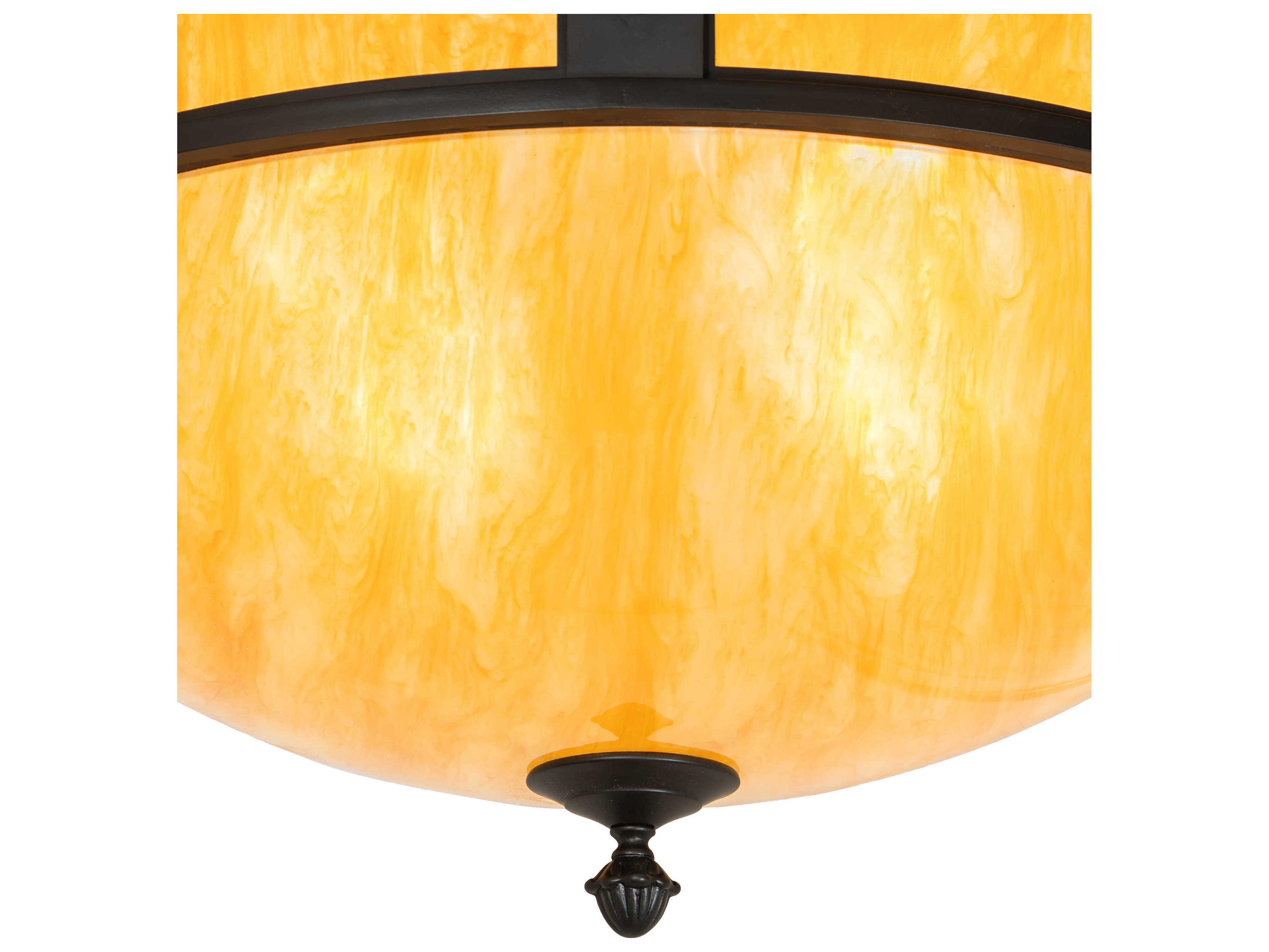 Meyda Capella 4-Light Solar Black Pendant