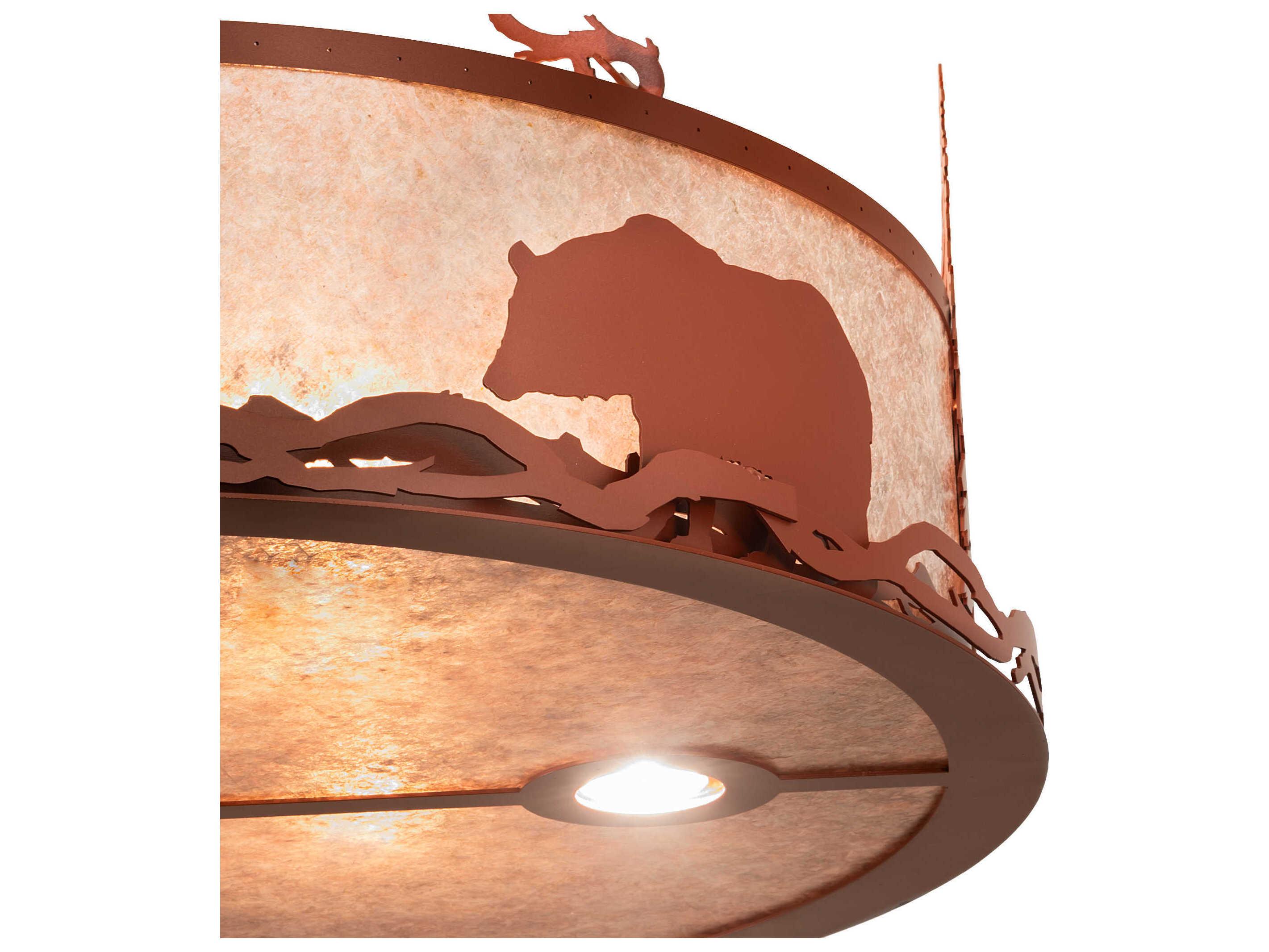 Meyda Wildlife 6-Light Pearl Copper Pendant