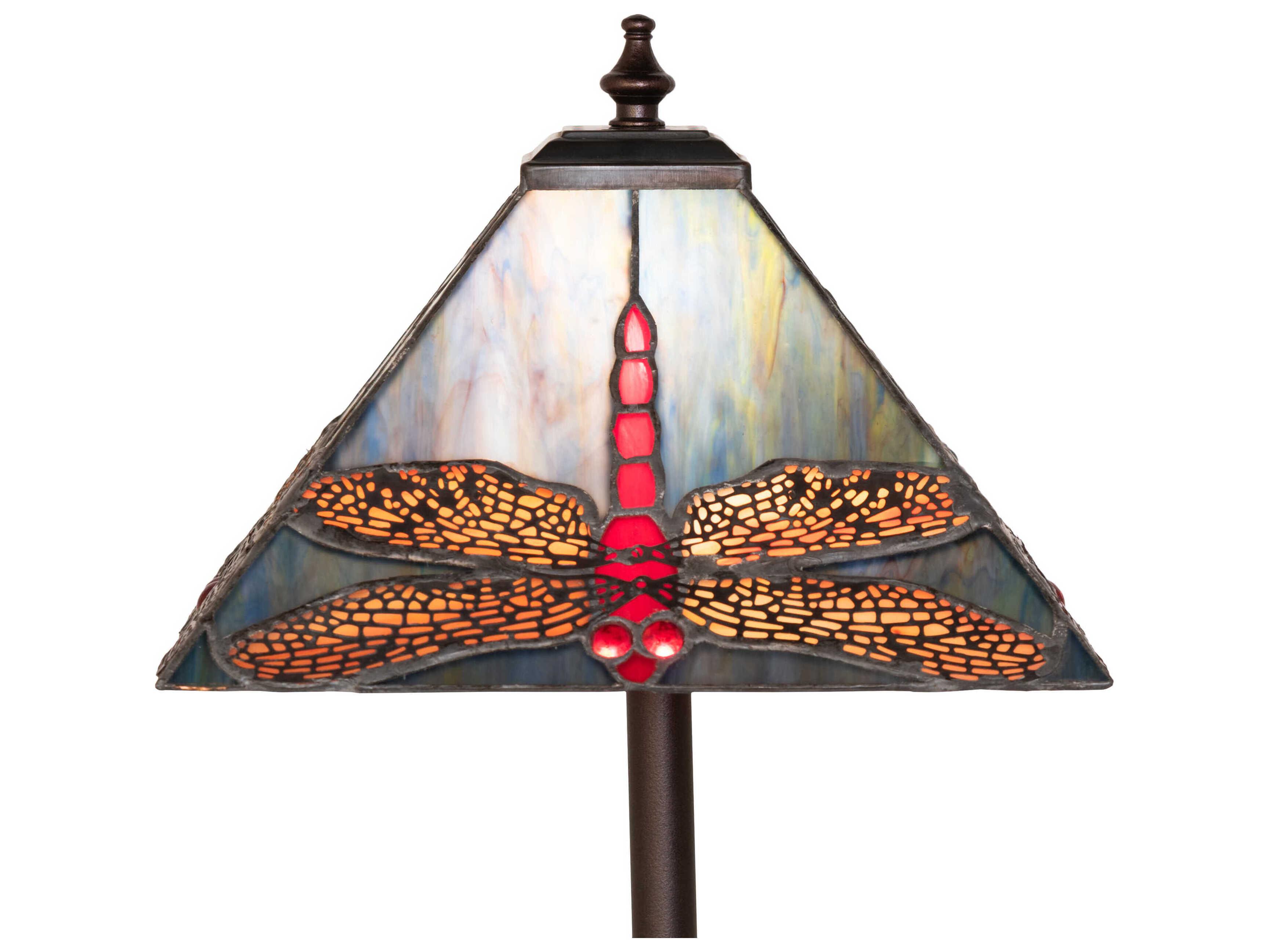 Meyda Prairie Dragonfly Mahogany Bronze Table Lamp