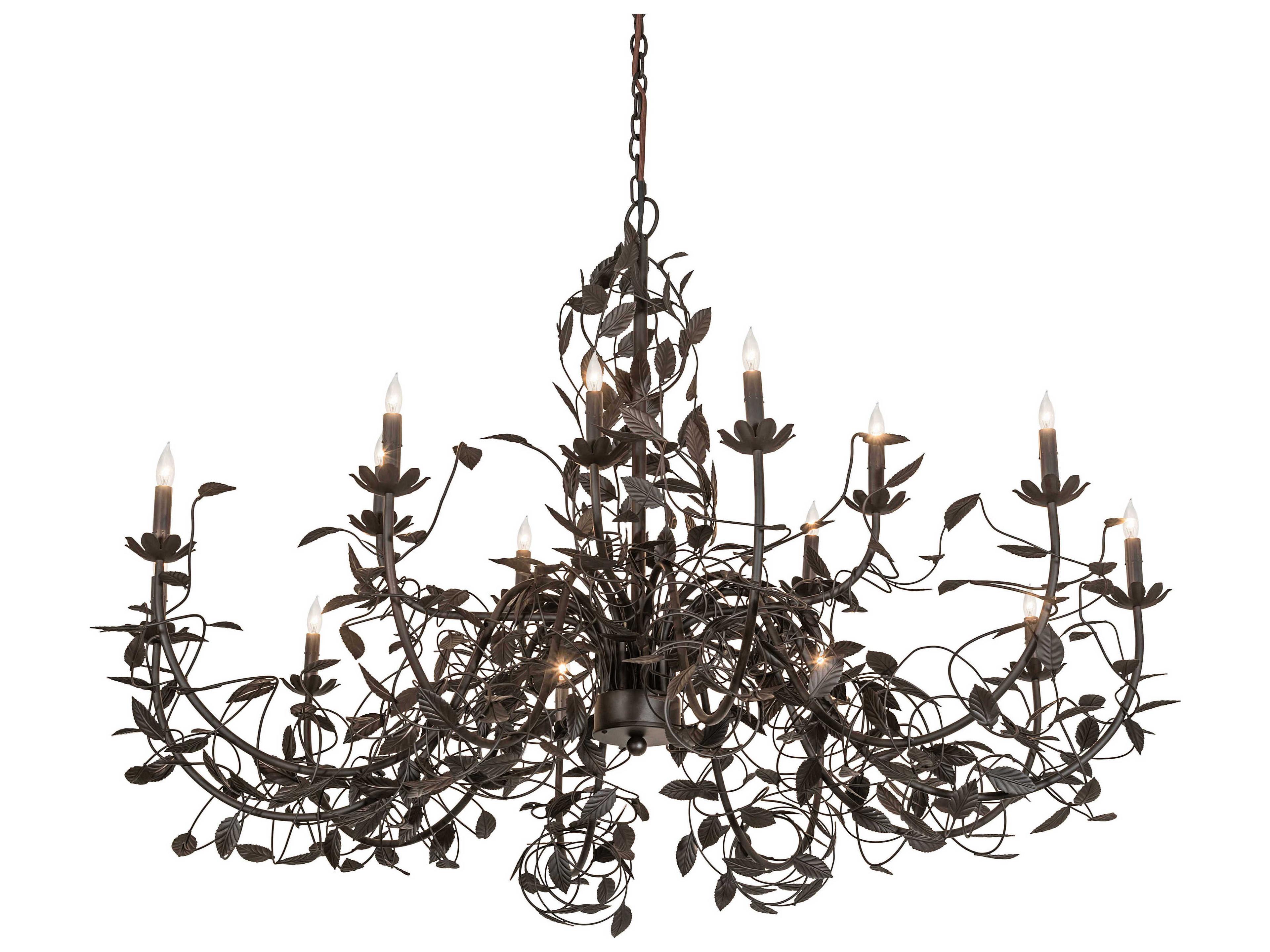 Meyda Pear Leaf 15-Light Oil Rubbed Bronze Chandelier