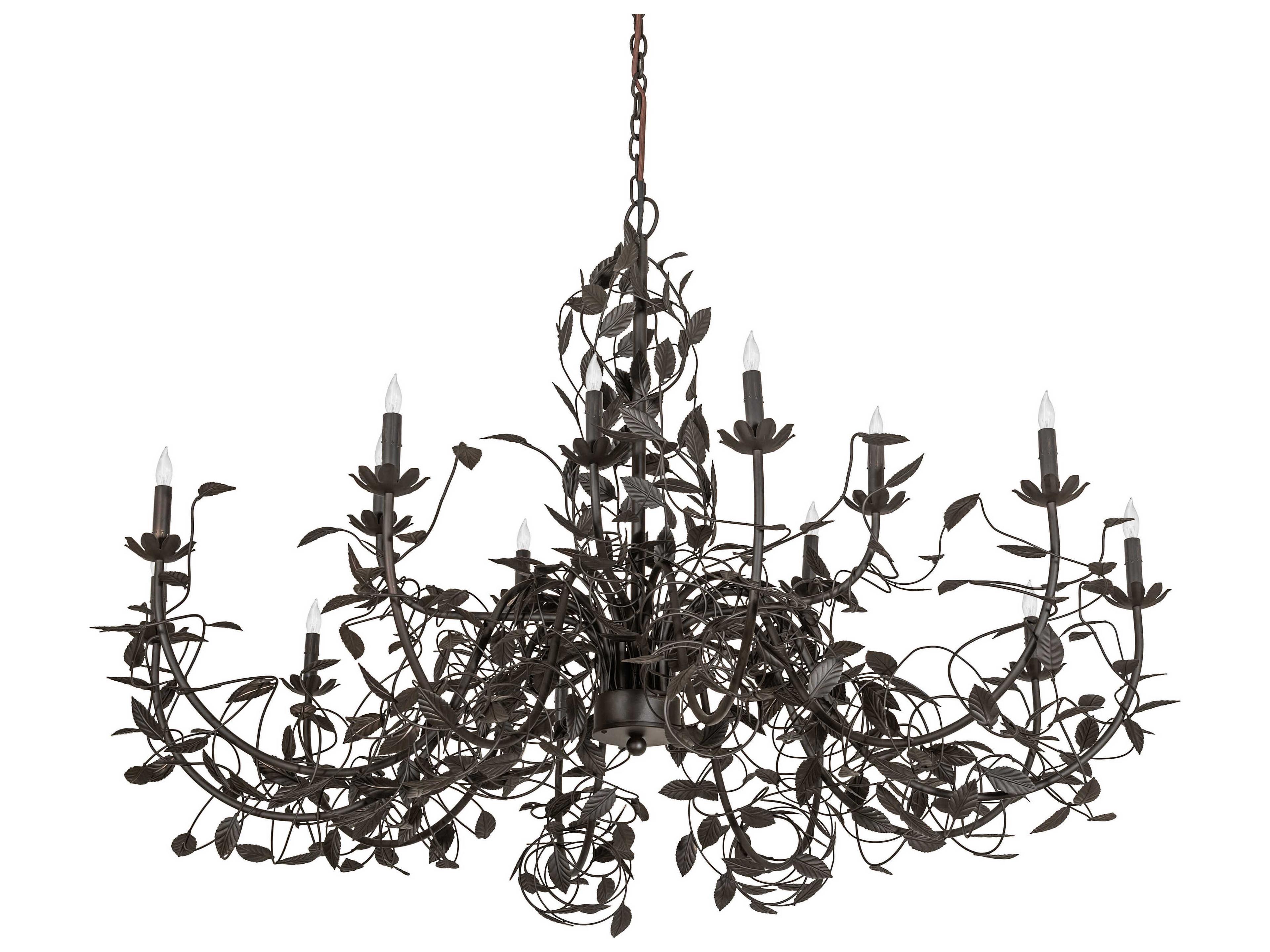 Meyda Pear Leaf 15-Light Oil Rubbed Bronze Chandelier