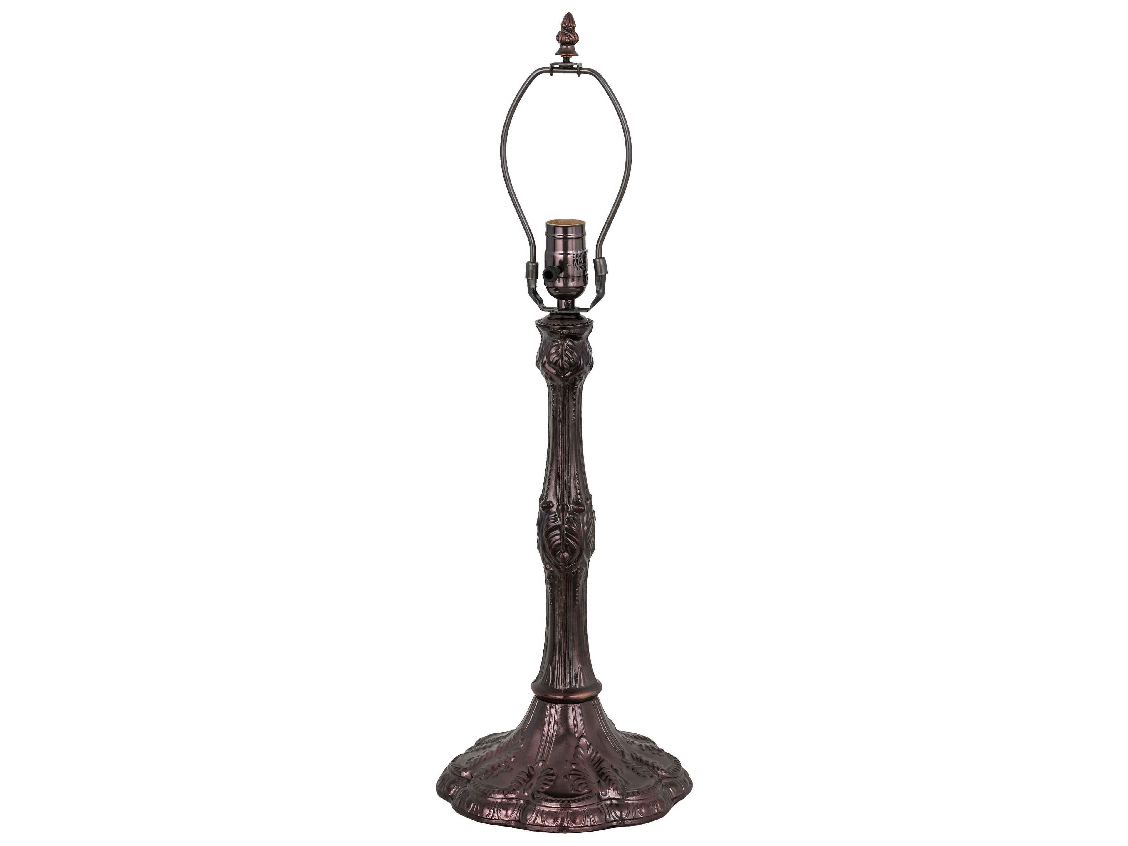 Meyda Fabric & Fringe Mahogany Bronze Table Lamp