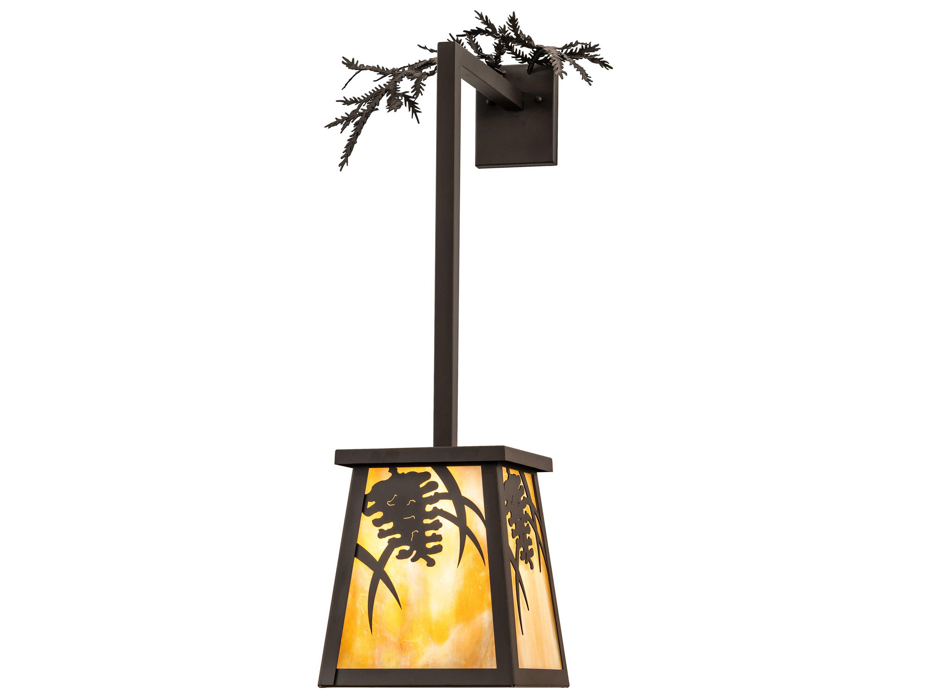 Meyda Pine Branch 1-Light Oil Rubbed Bronze Wall Sconce