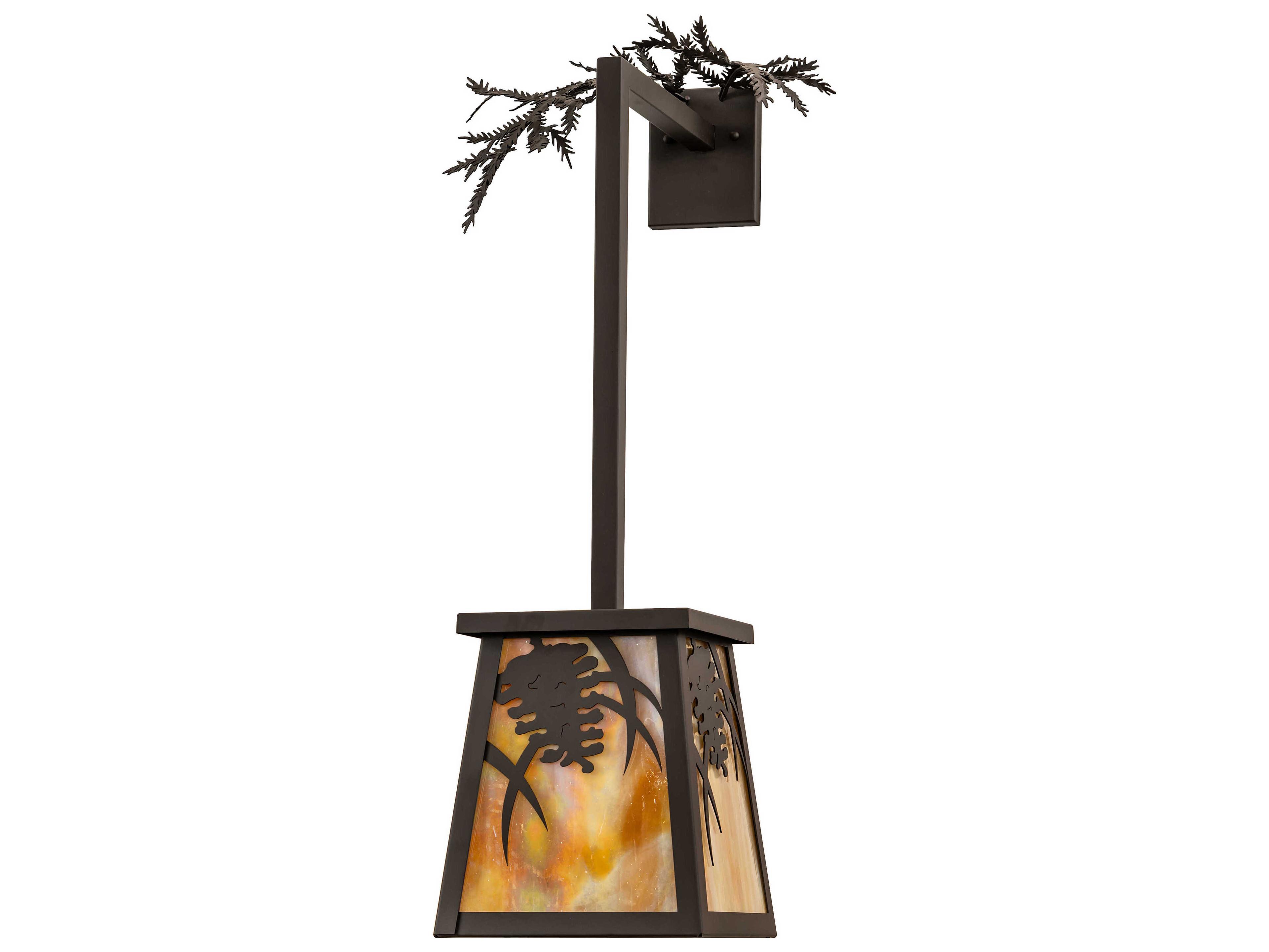 Meyda Pine Branch 1-Light Oil Rubbed Bronze Wall Sconce