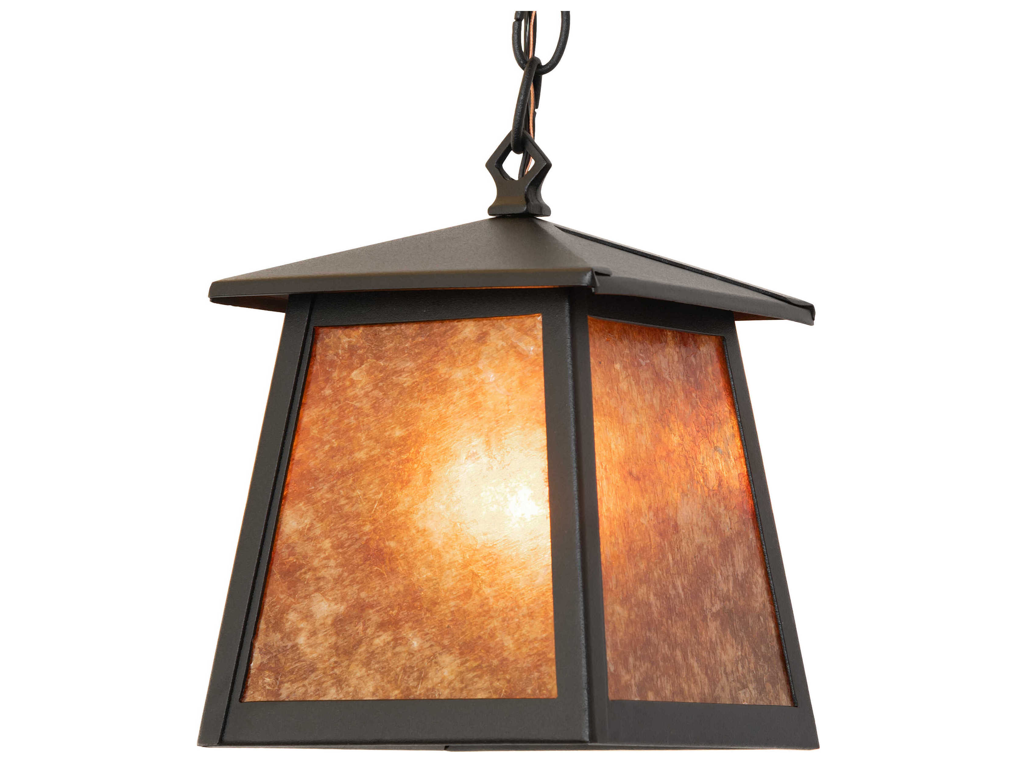 Meyda Mission Prime 1-Light Textured Black Mini Pendant