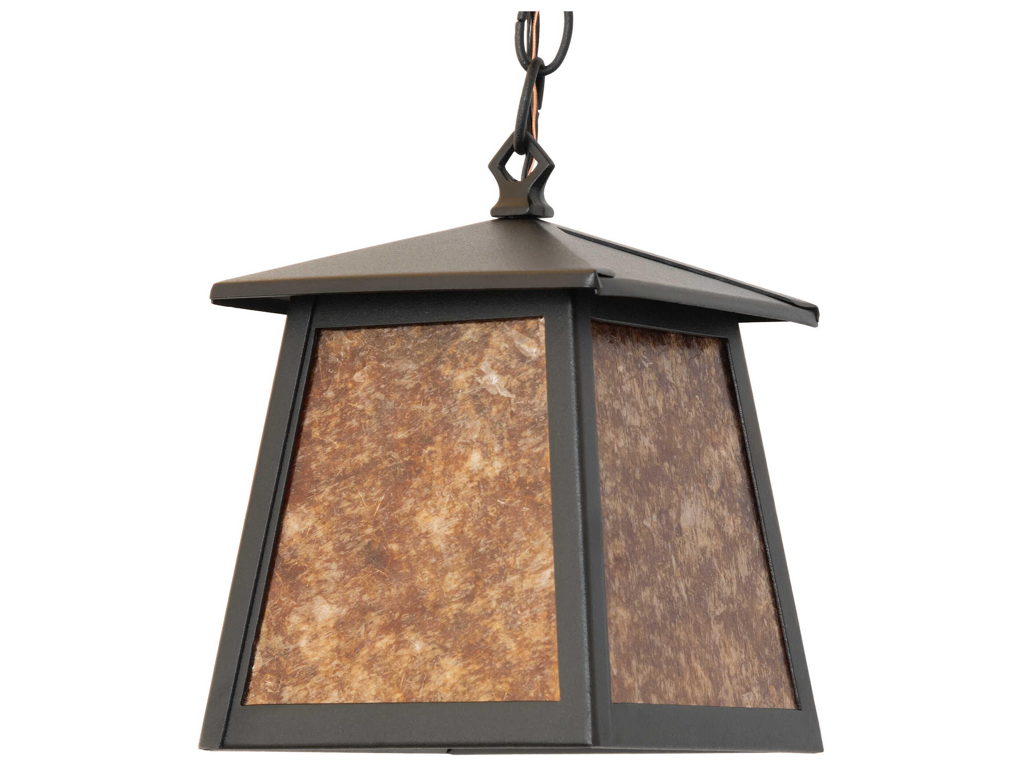 Meyda Mission Prime 1-Light Textured Black Mini Pendant