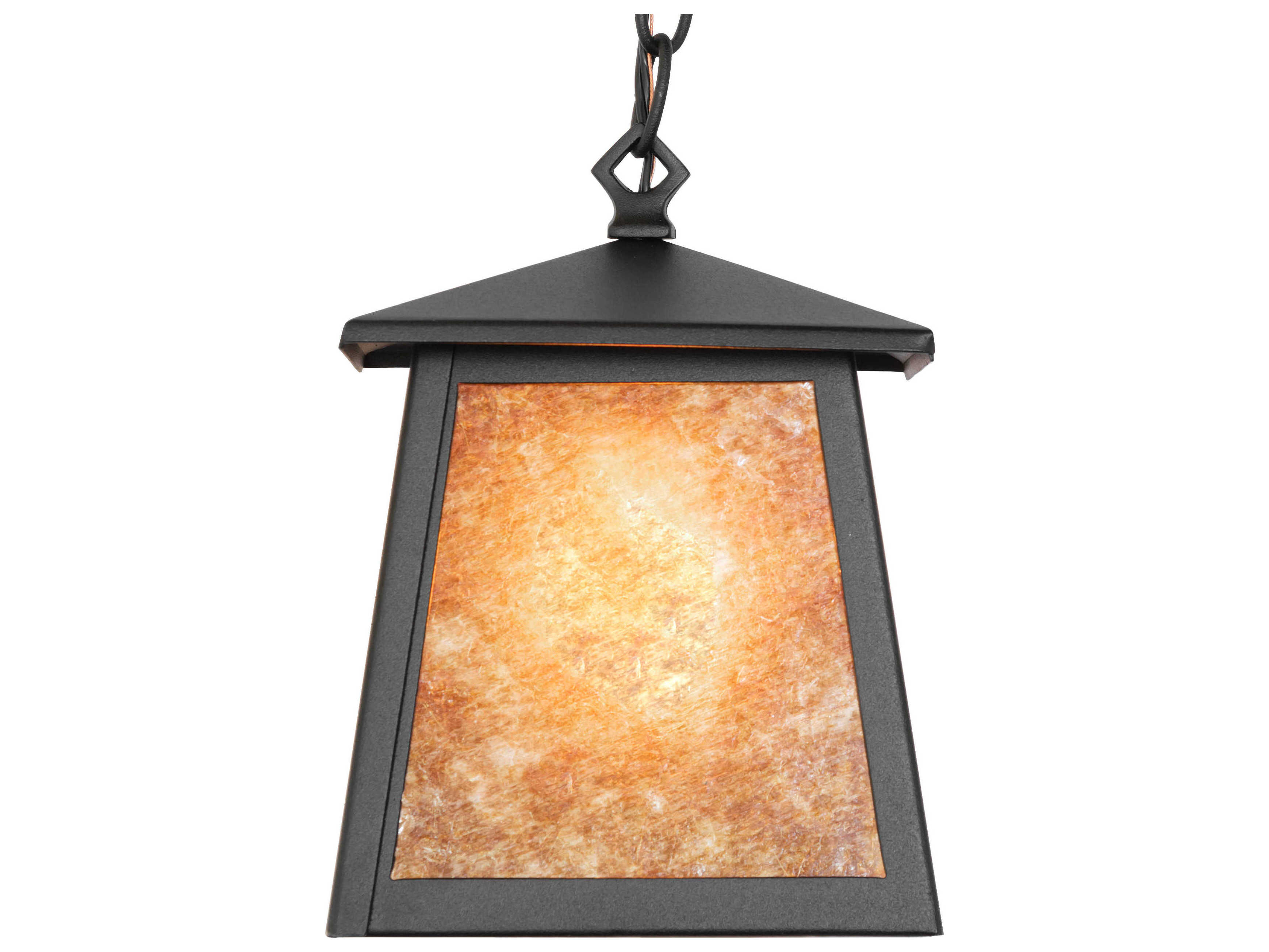 Meyda Mission Prime 1-Light Textured Black Mini Pendant