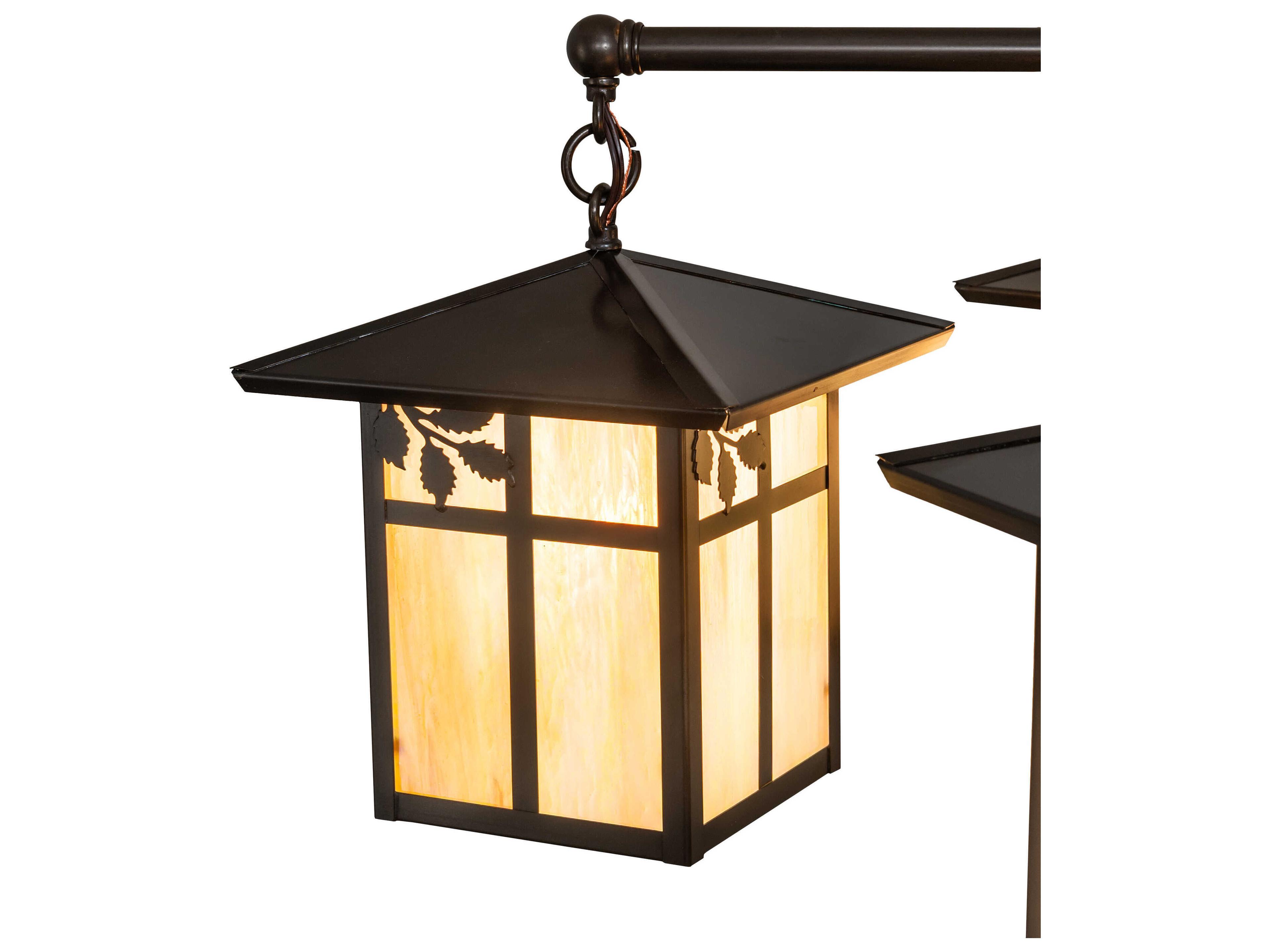Meyda Seneca Single Branch Leaf 4 - Light Outdoor Hanging Light