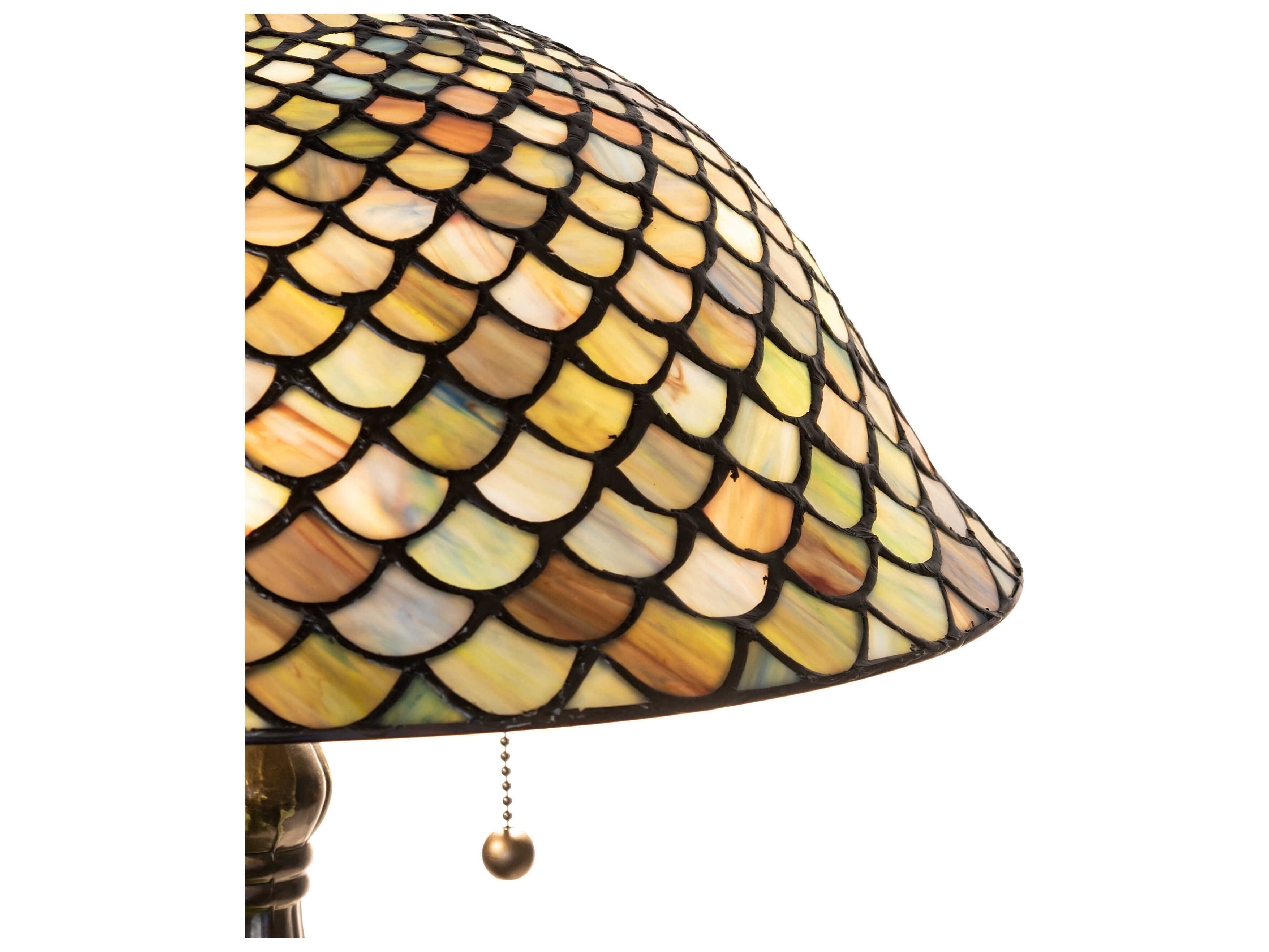 Meyda Tiffany Fishscale Mahogany Bronze Table Lamp