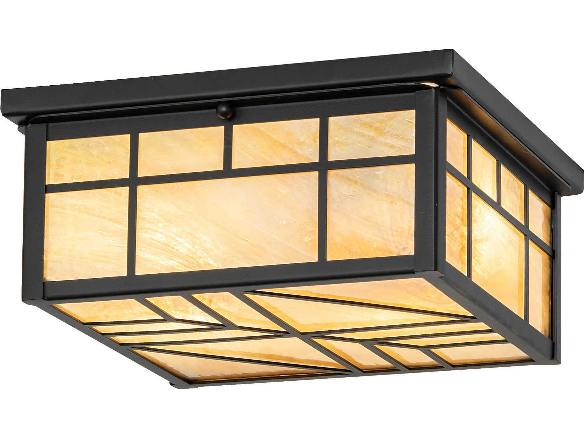Meyda Santa Fe 2-Light Solar Black Flush Mount