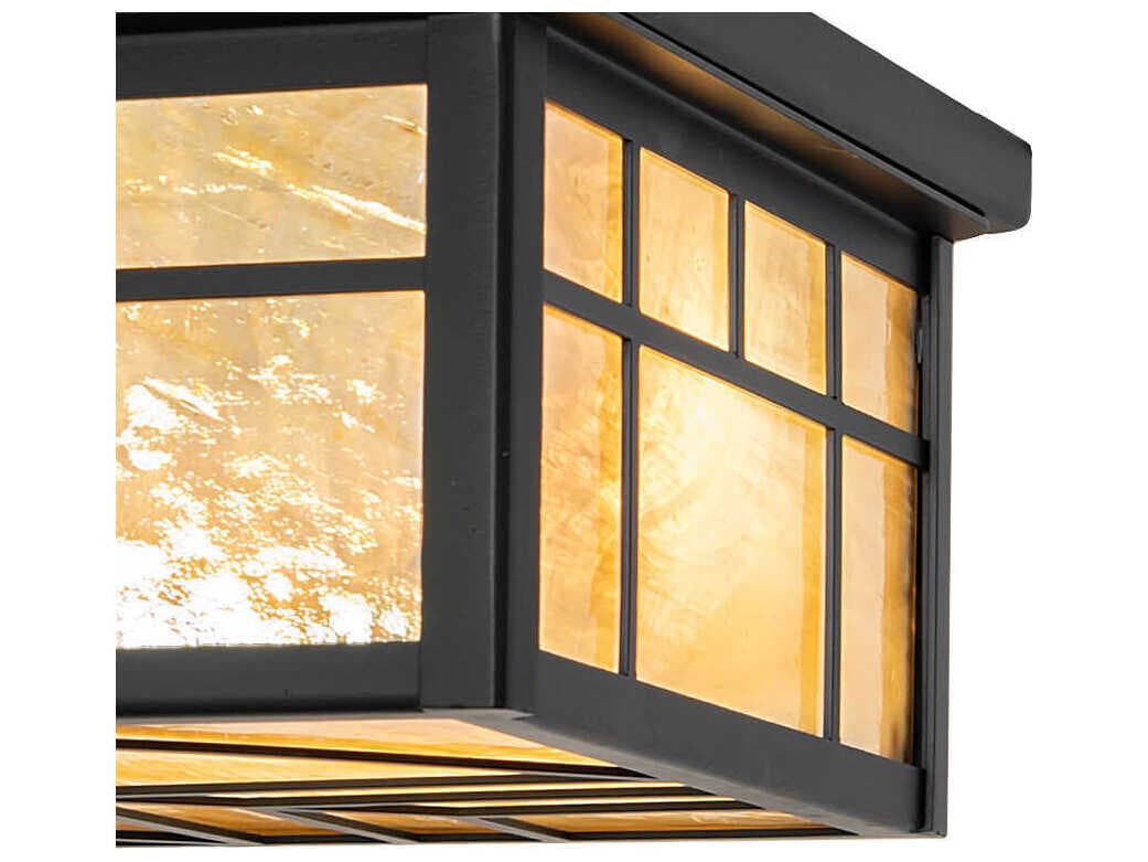 Meyda Santa Fe 2-Light Solar Black Flush Mount