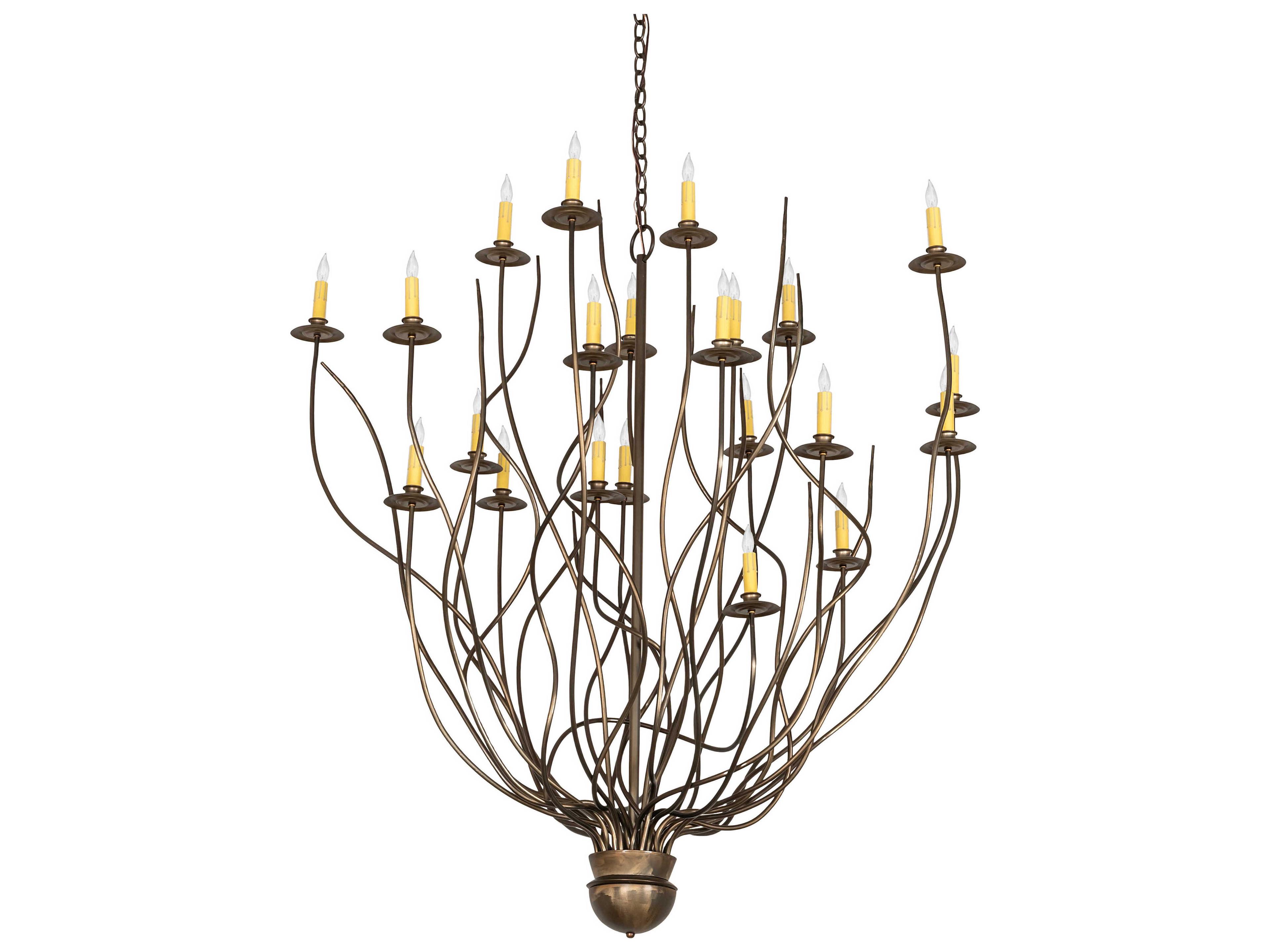 Meyda Sycamore 22-Light Antique Copper Chandelier