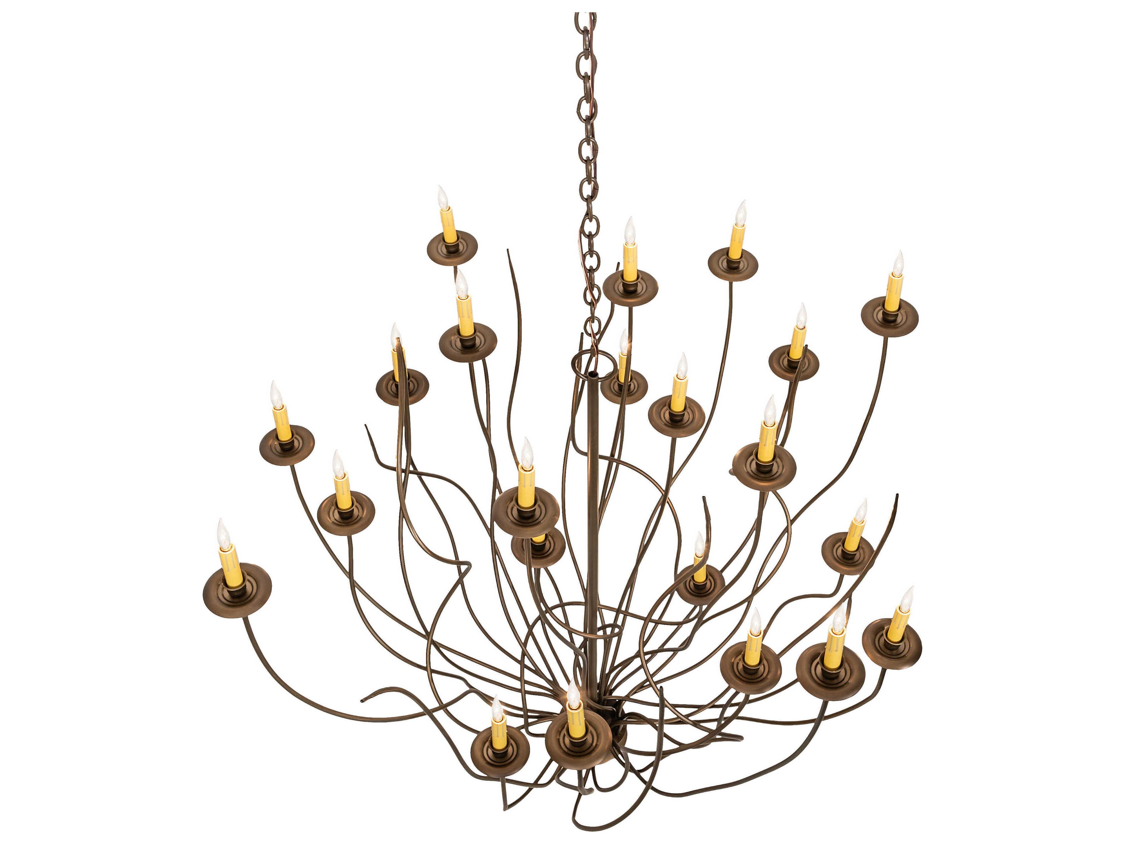 Meyda Sycamore 22-Light Antique Copper Chandelier