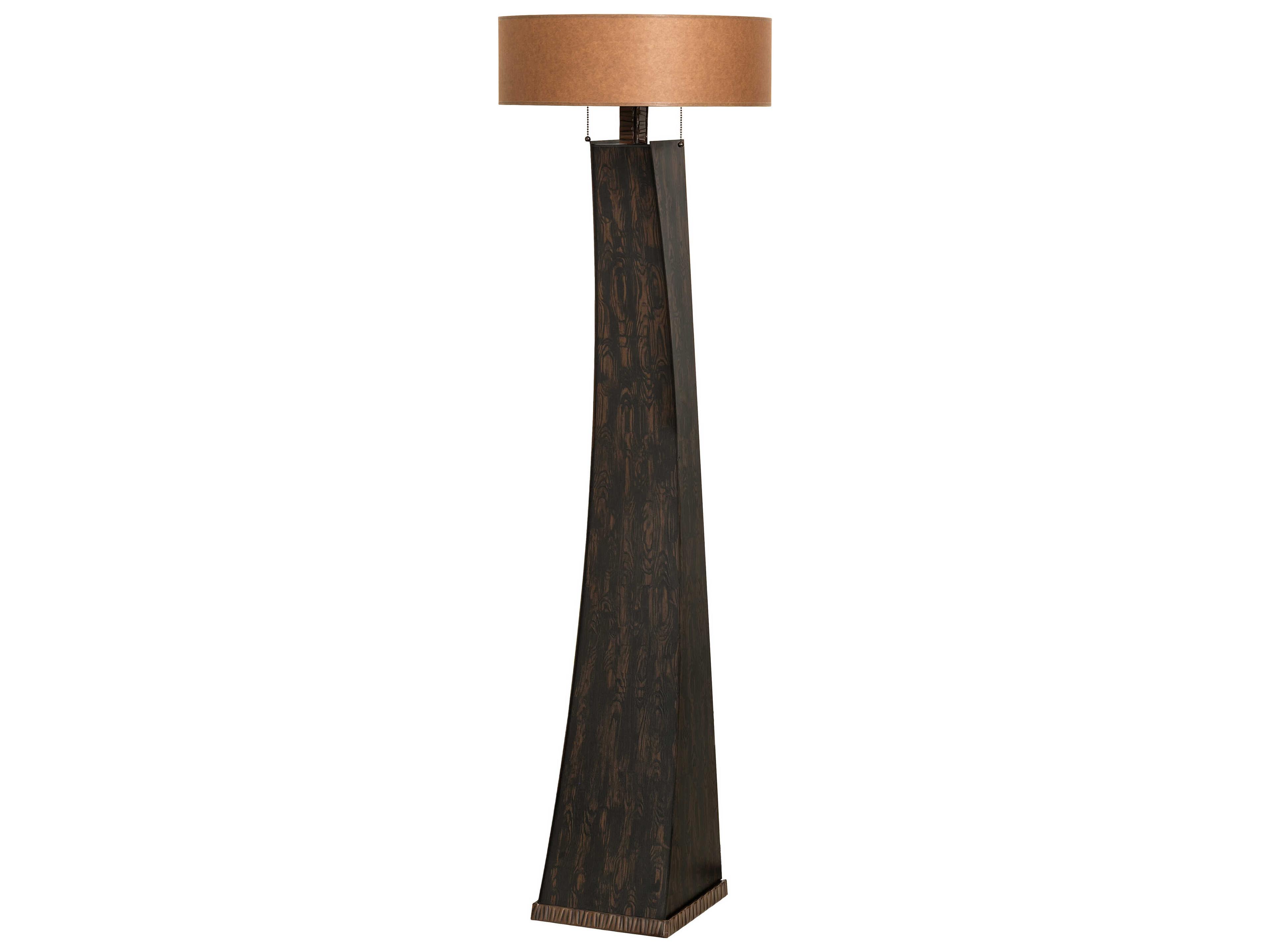Meyda Sophia Hazelnut Acacia Floor Lamp