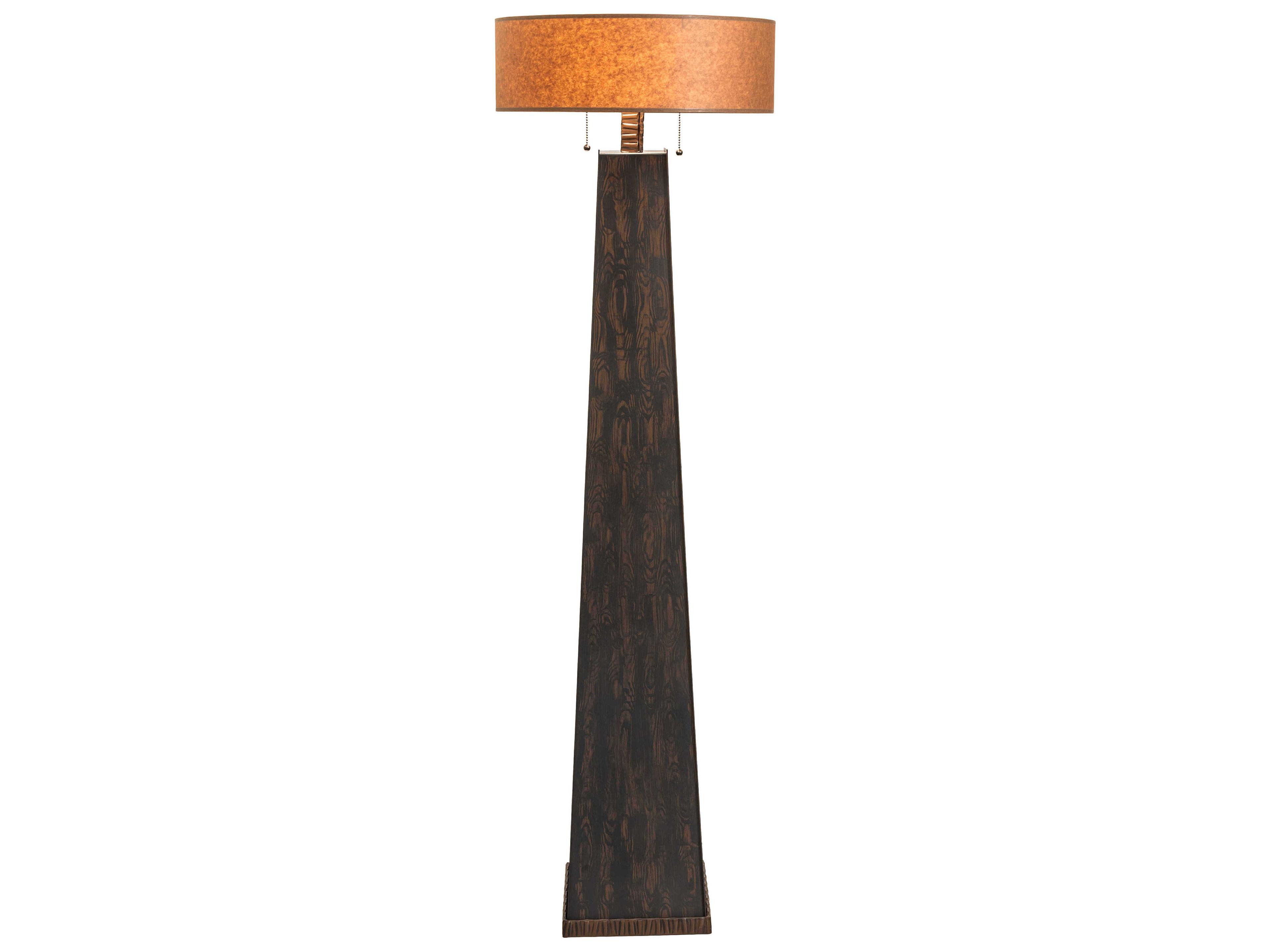 Meyda Sophia Hazelnut Acacia Floor Lamp