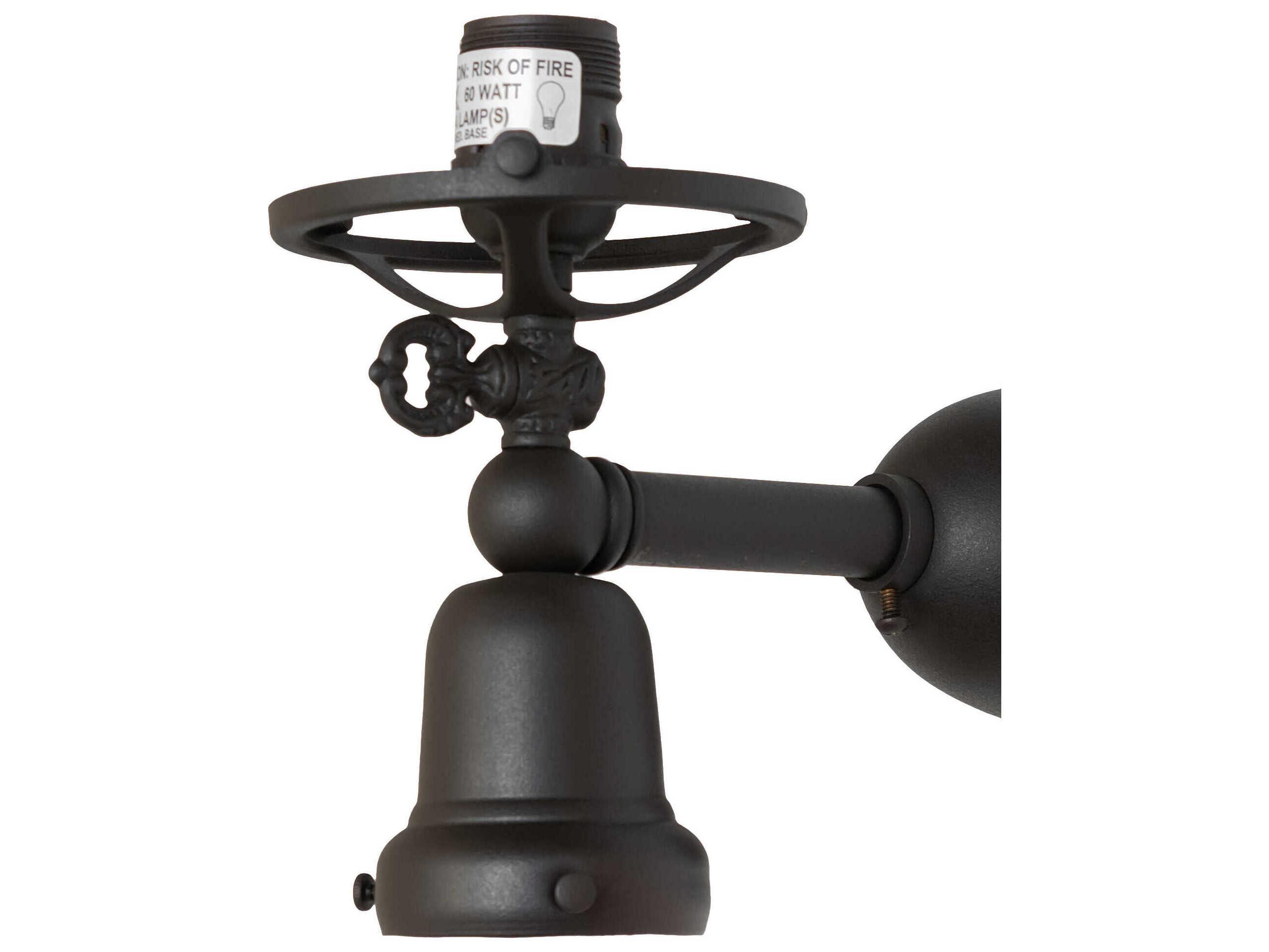 Meyda Revival Gas And Electric 2-Light Mahogany Bronze Wall Sconce