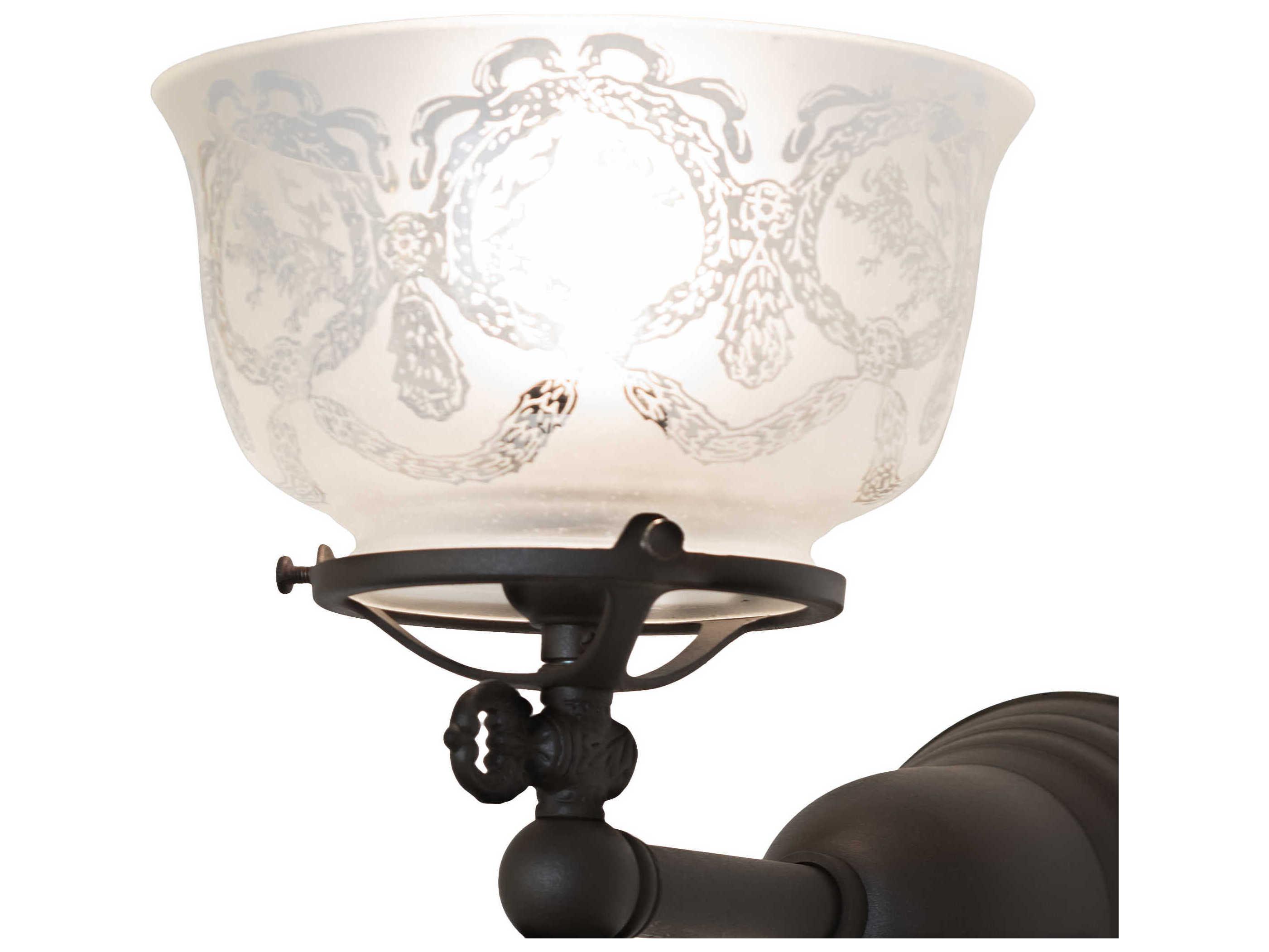 Meyda Revival Gas And Electric 2-Light Mahogany Bronze Wall Sconce