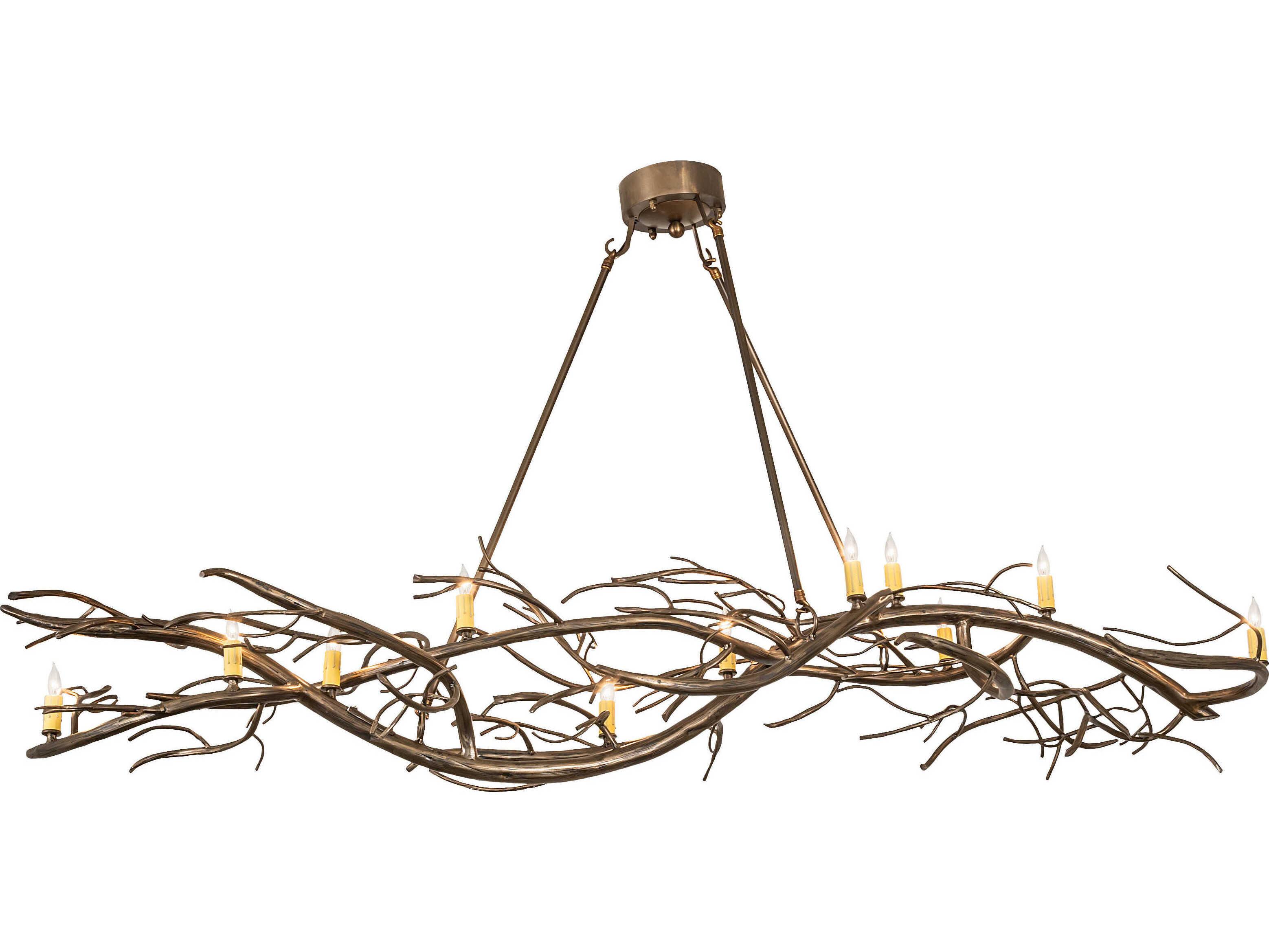 Meyda Winter Solstice 11-Light Antique Copper Island Pendant