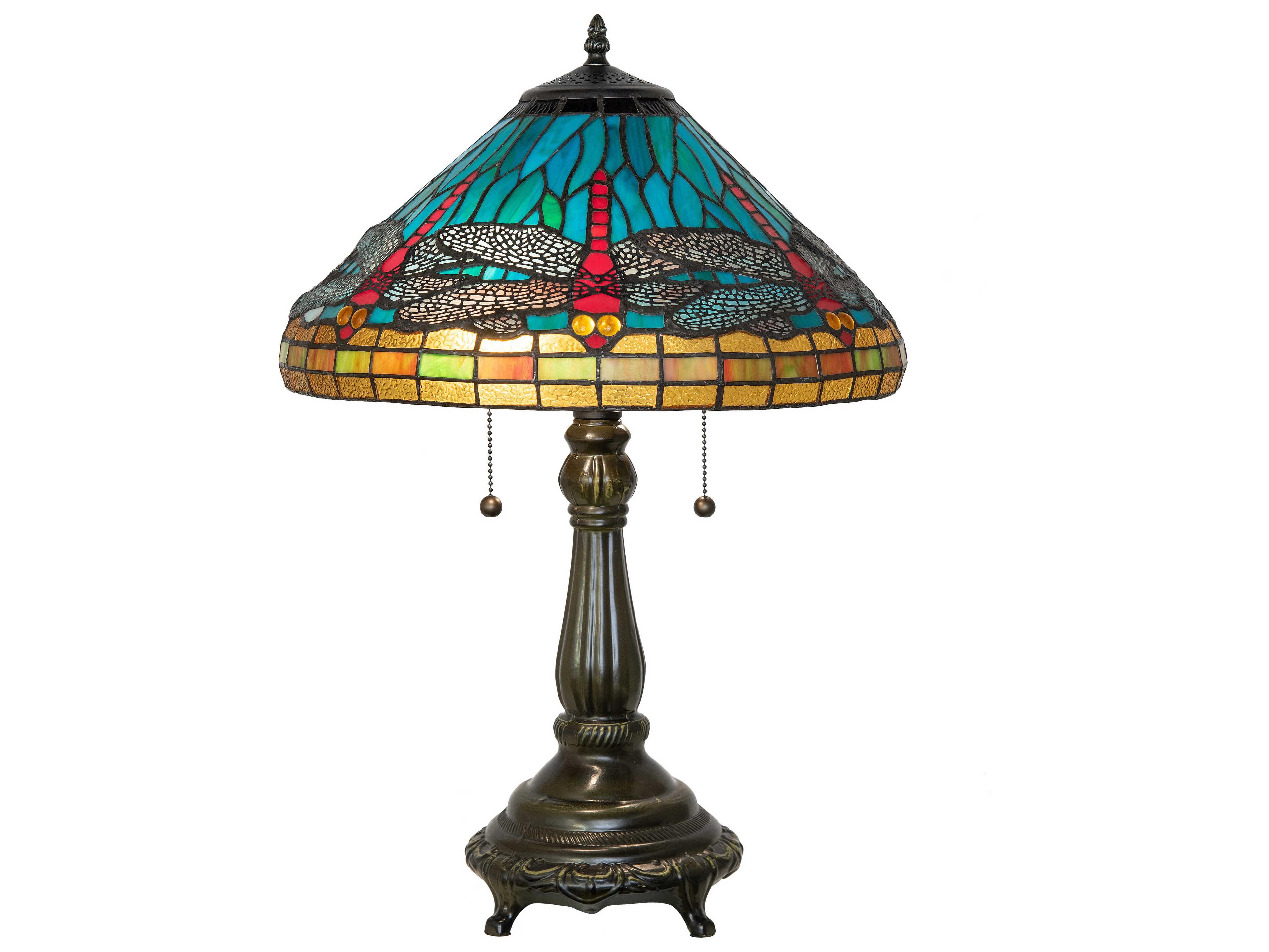 Meyda Tiffany Dragonfly Mahogany Bronze Table Lamp