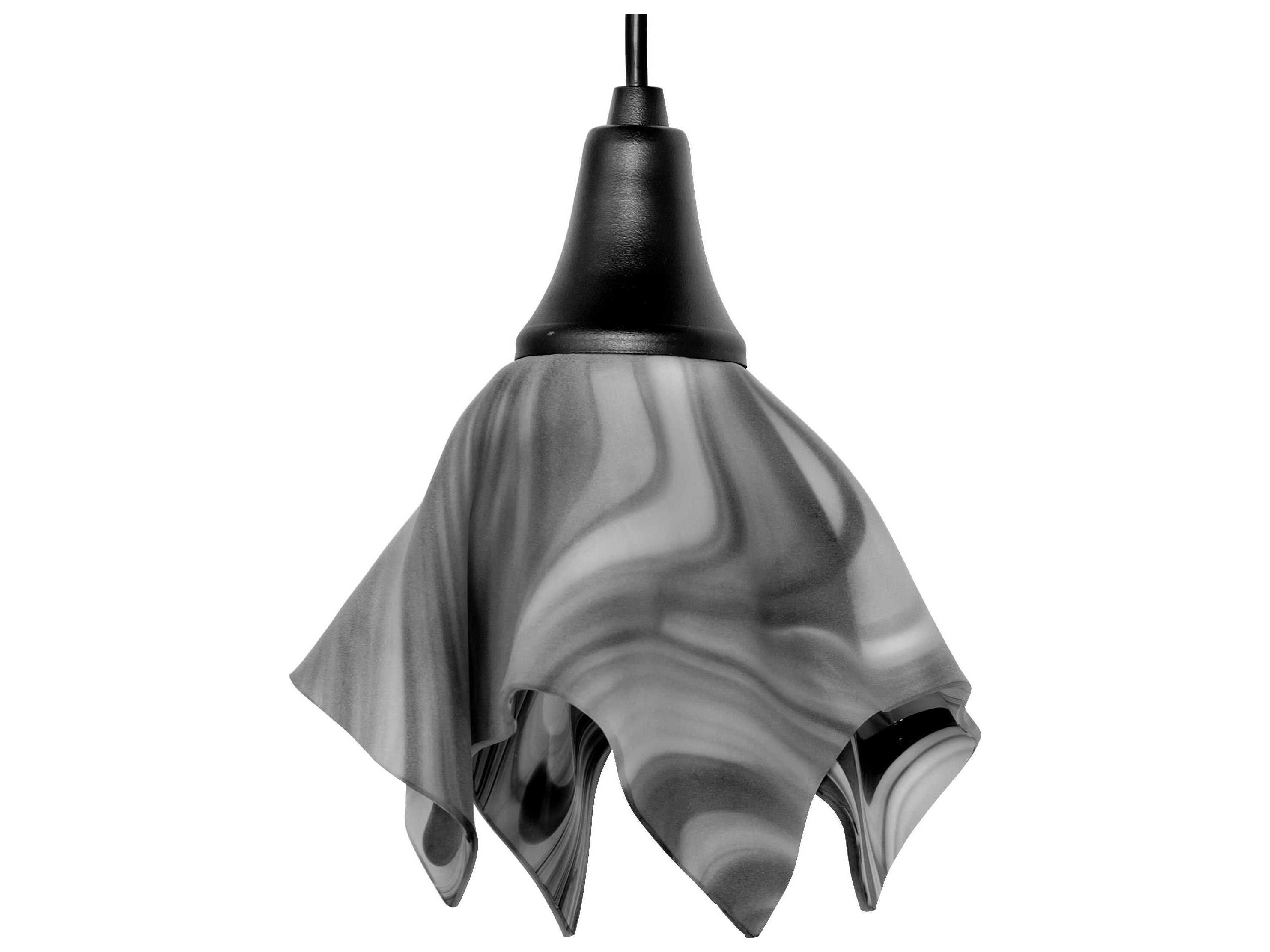 Meyda Metro Fusion 1-Light Black White Baroque Mini Pendant