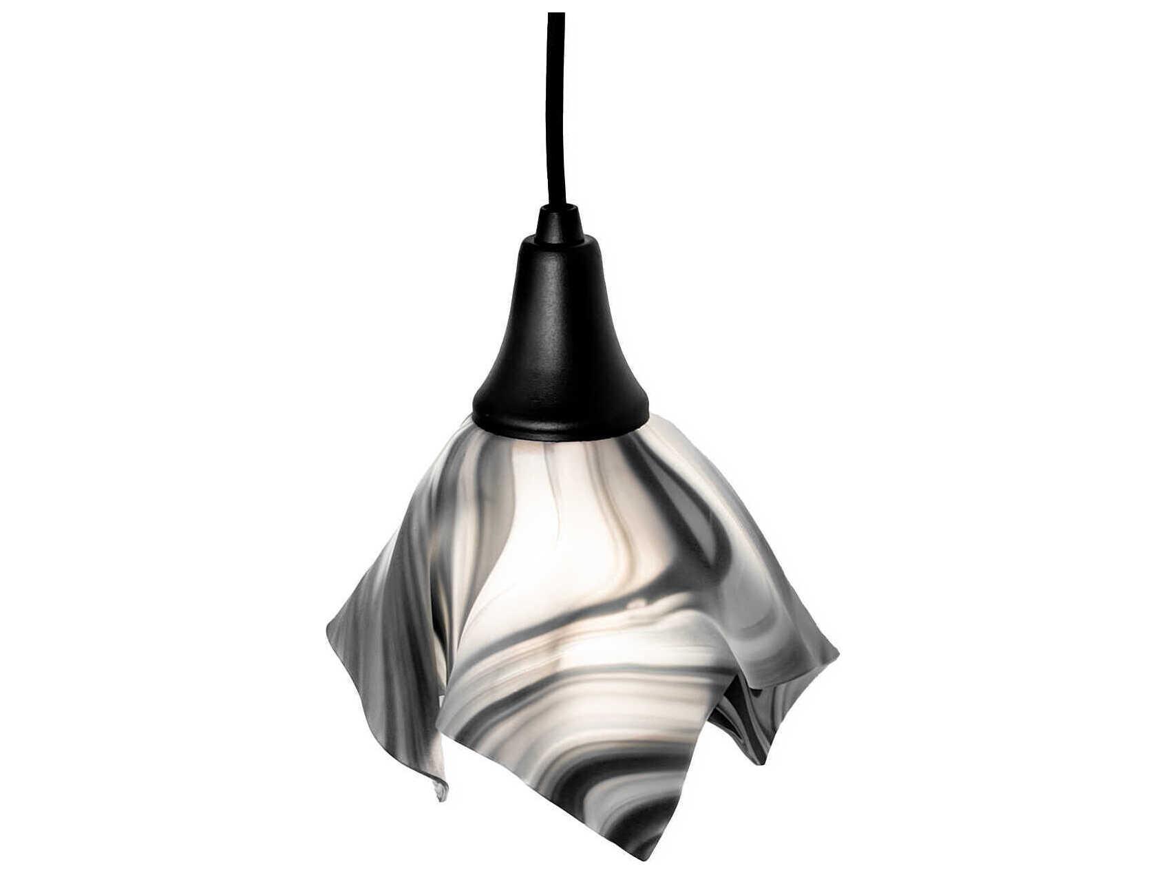 Meyda Metro Fusion 1-Light Black White Baroque Mini Pendant
