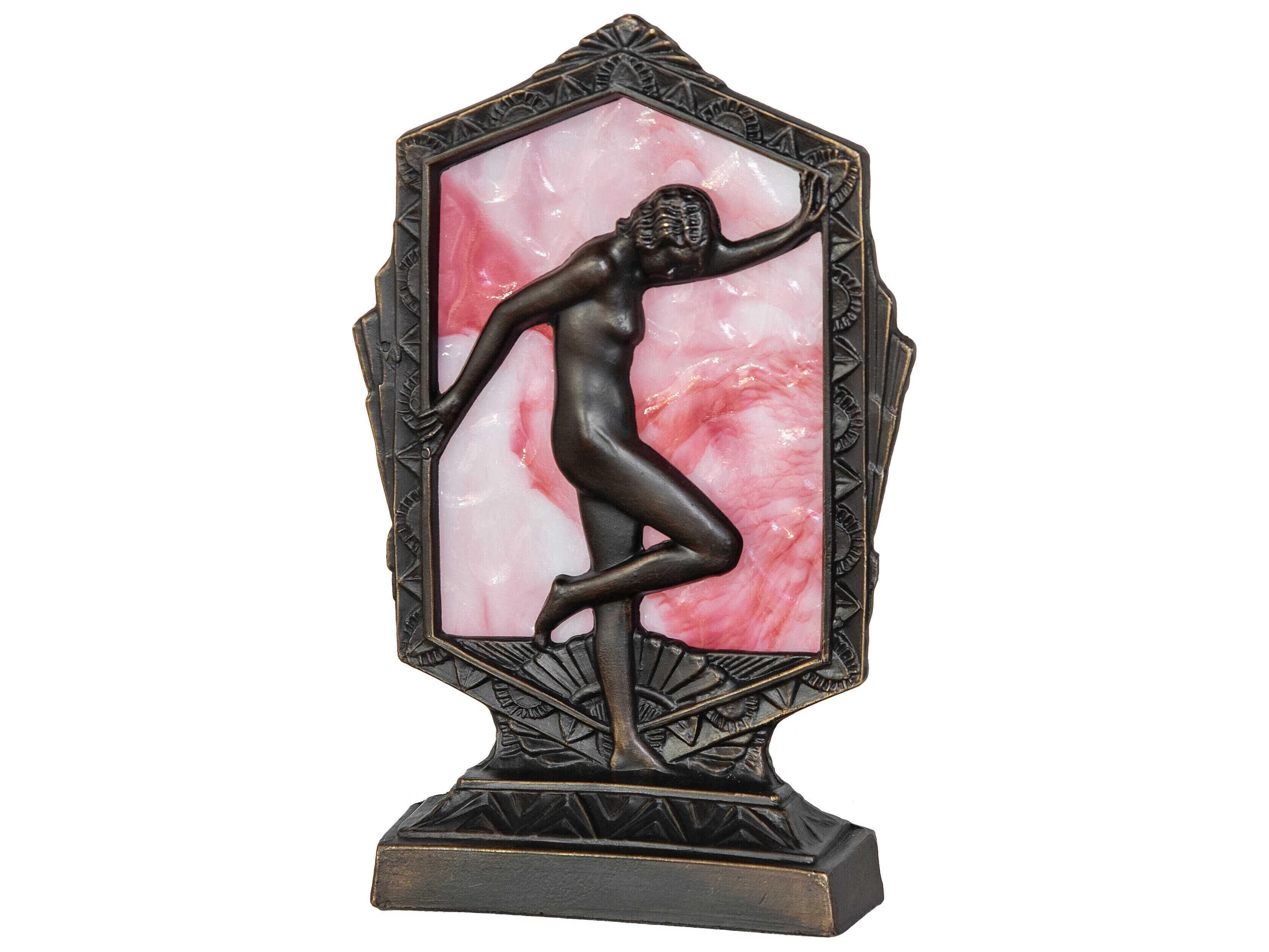 Meyda Posing Deco Lady Antique Brass Table Lamp