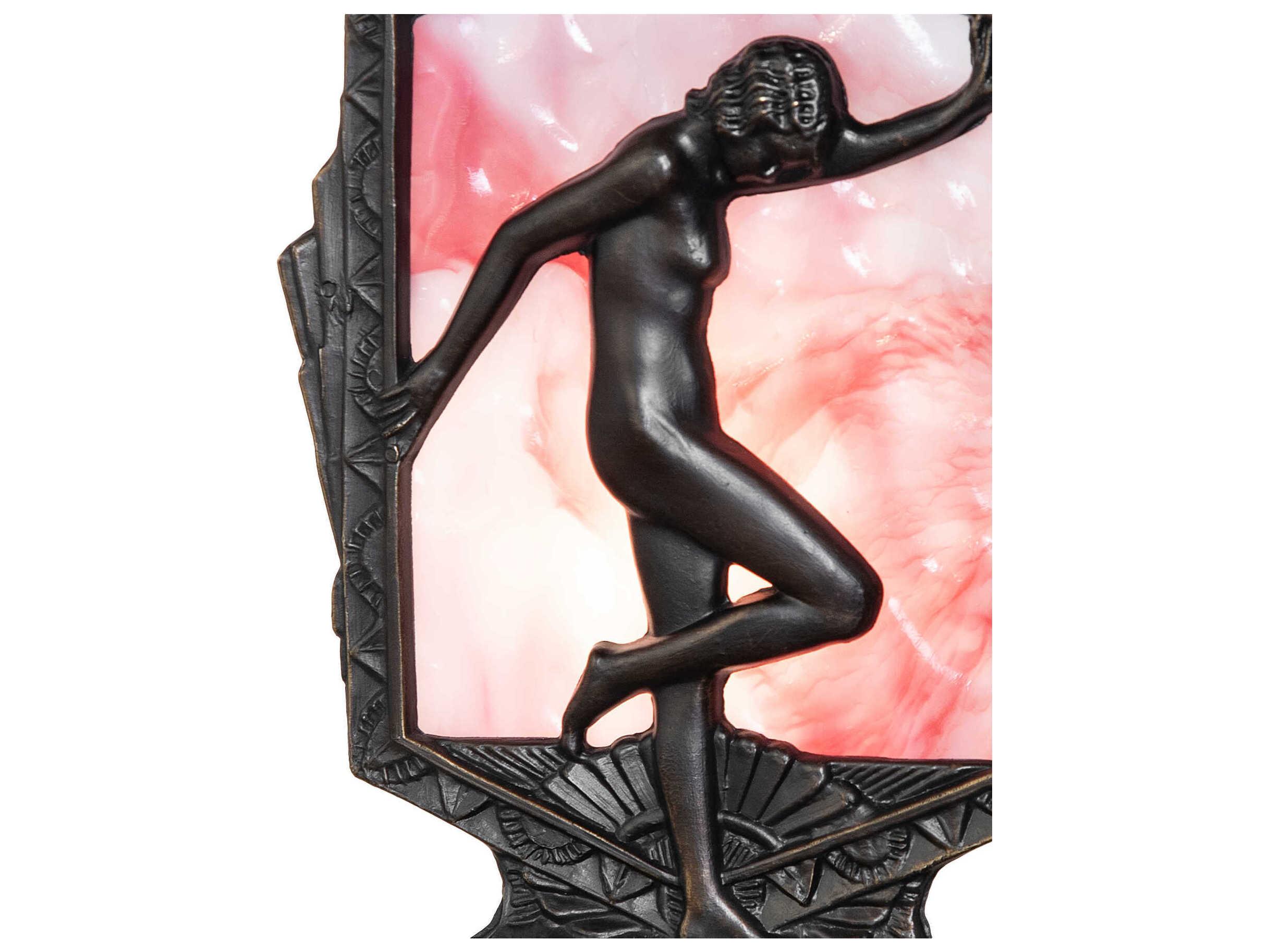 Meyda Posing Deco Lady Antique Brass Table Lamp