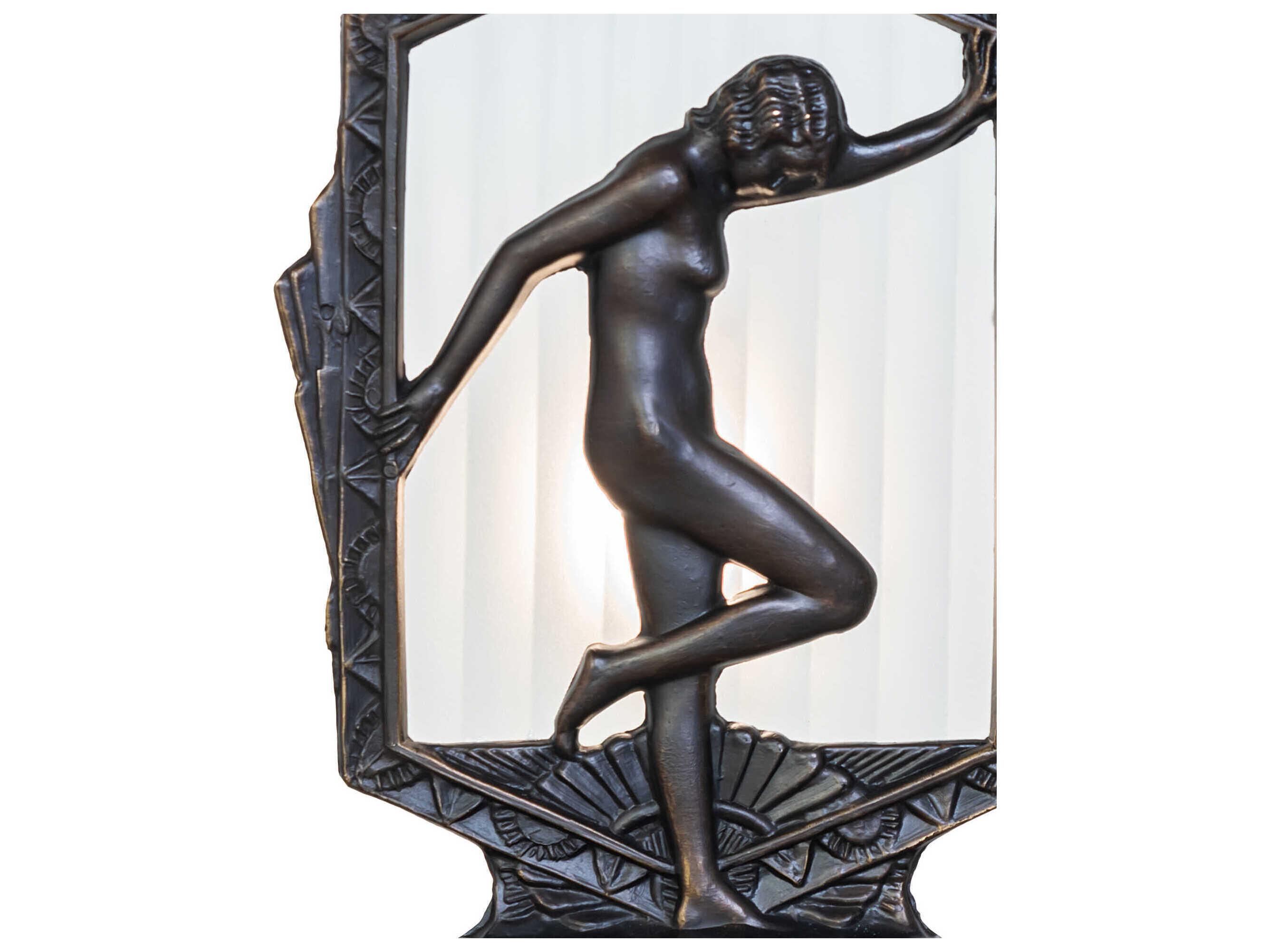 Meyda Posing Deco Lady Antique Brass Table Lamp