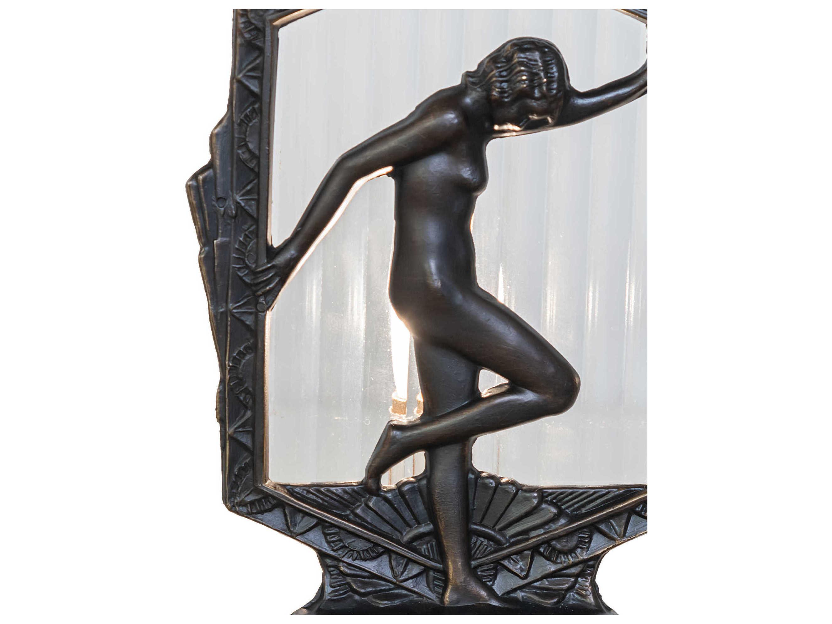 Meyda Posing Deco Lady Antique Brass Table Lamp