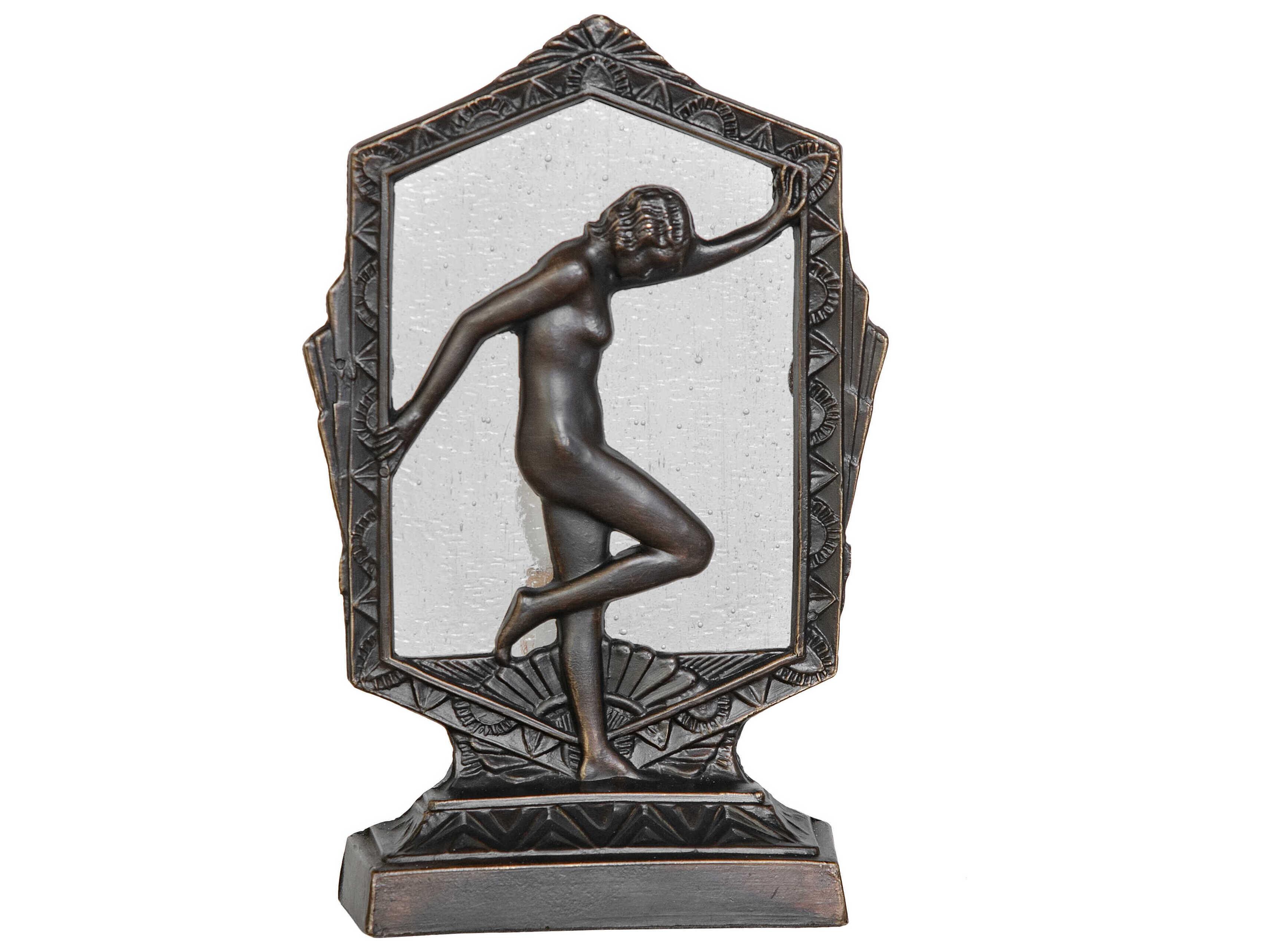 Meyda Posing Deco Lady Antique Brass Table Lamp