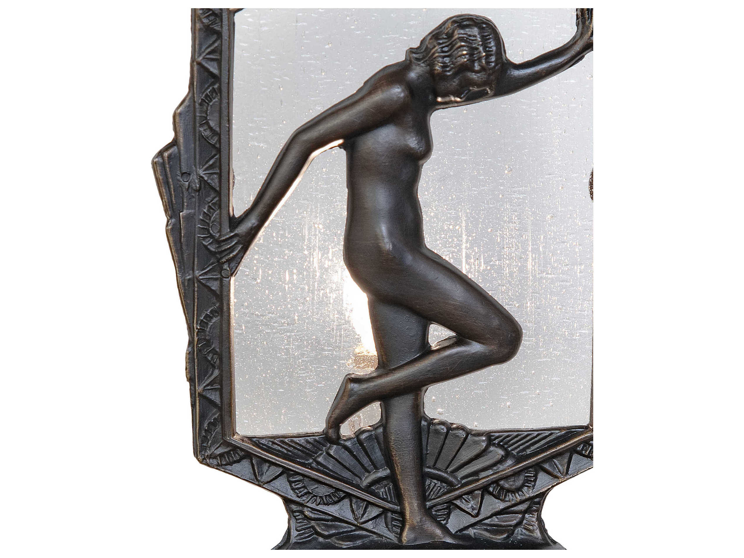 Meyda Posing Deco Lady Antique Brass Table Lamp