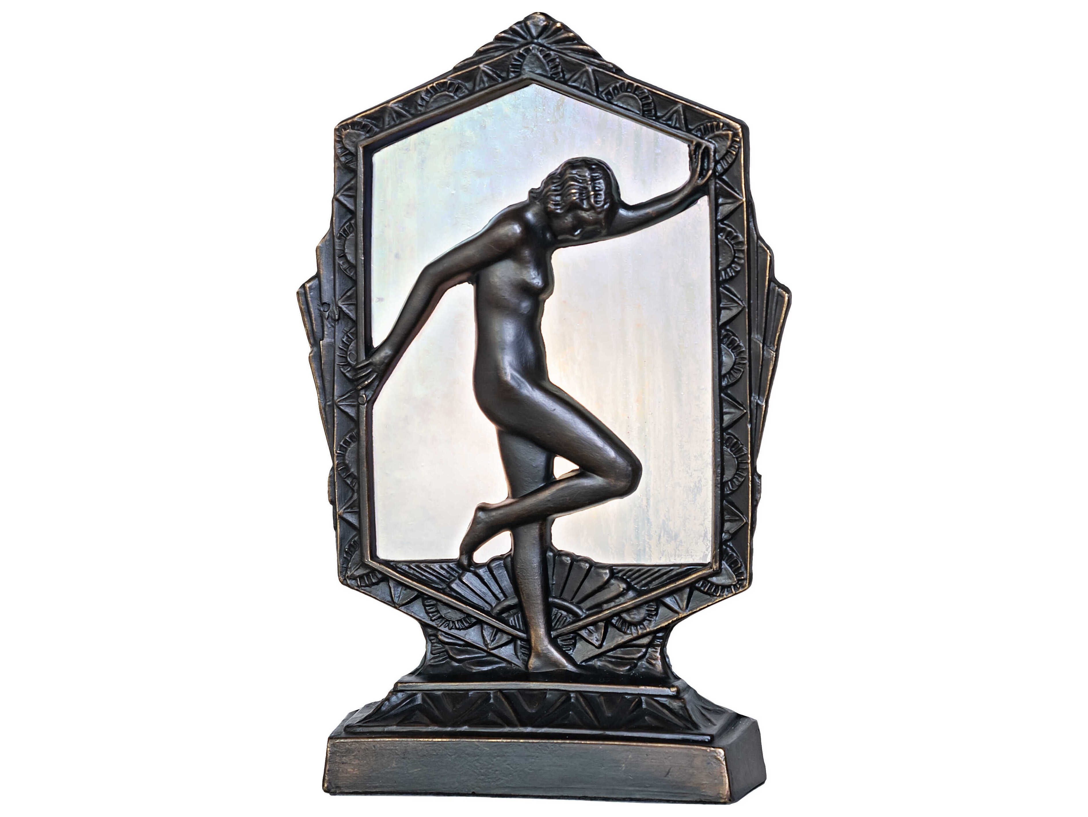 Meyda Posing Deco Lady Antique Brass Table Lamp