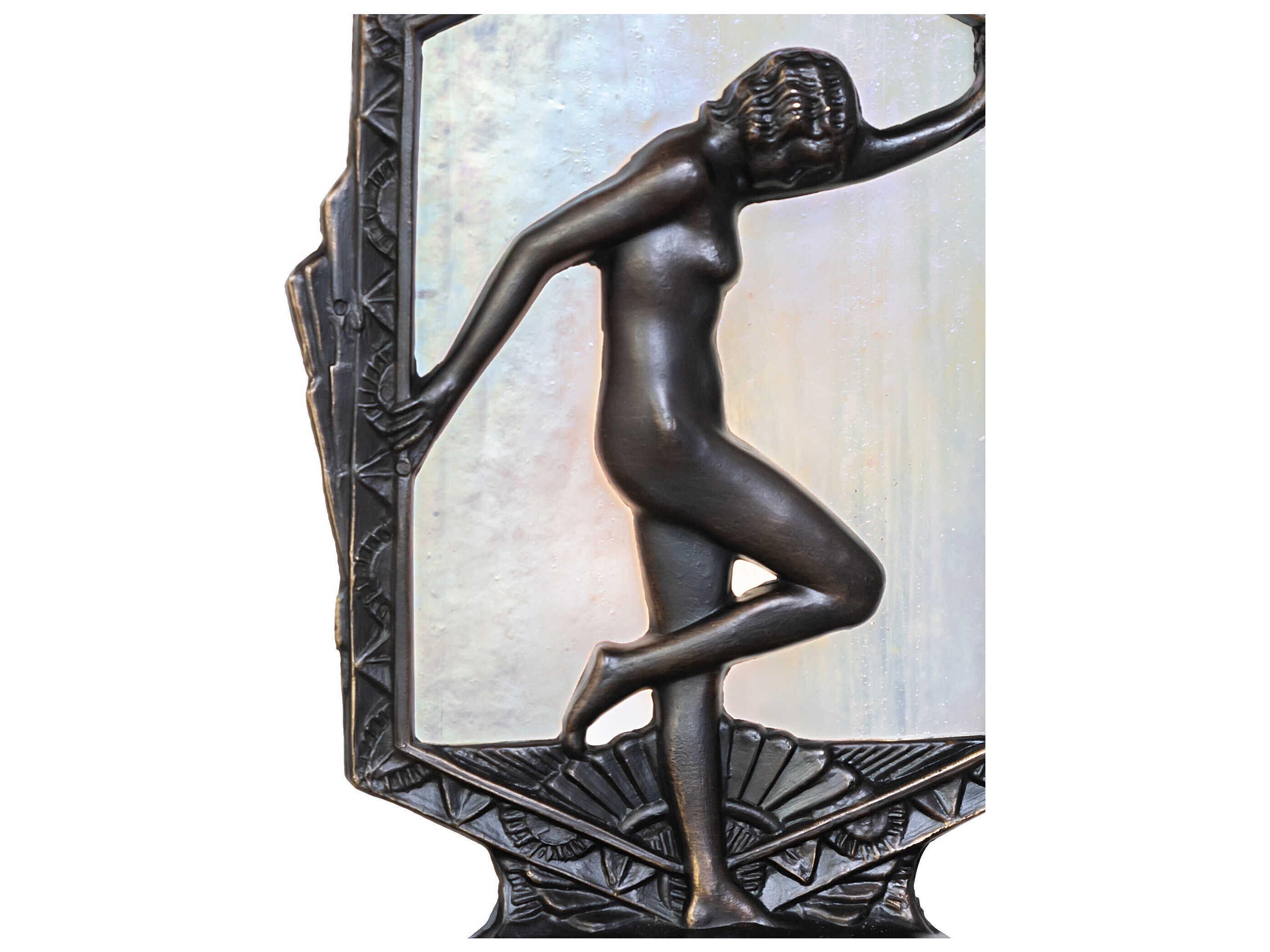 Meyda Posing Deco Lady Antique Brass Table Lamp