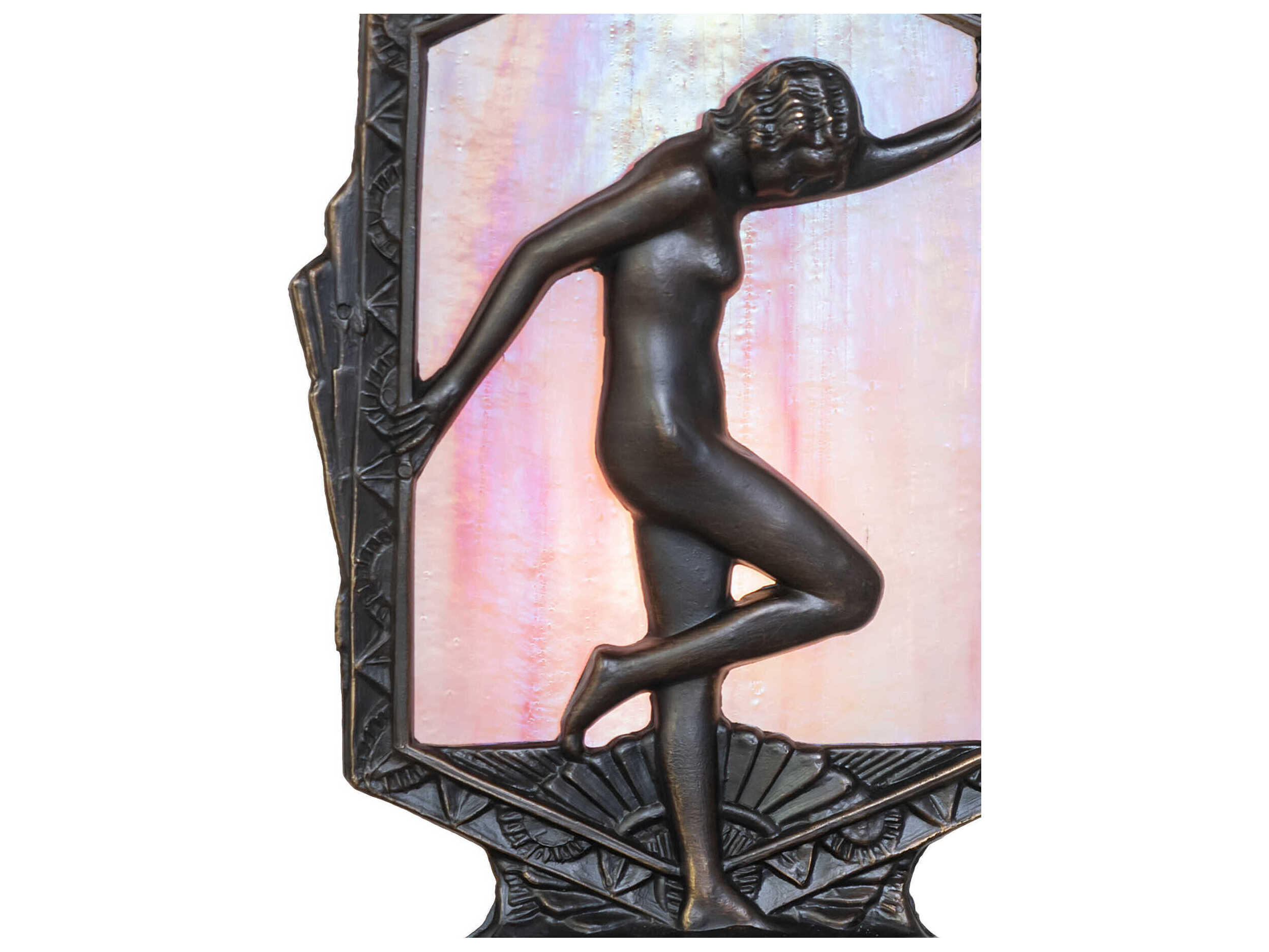 Meyda Posing Deco Lady Antique Brass Table Lamp