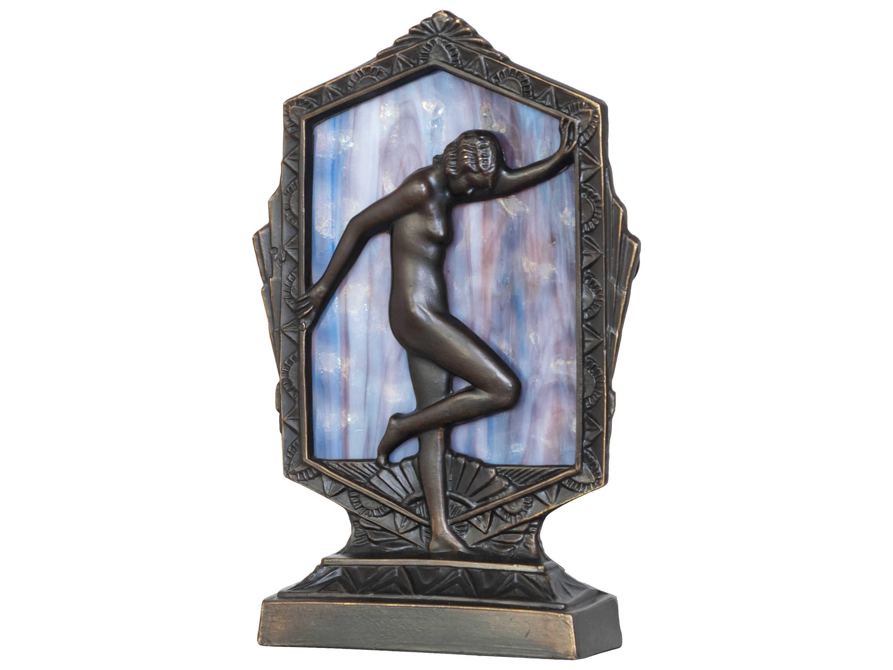 Meyda Posing Deco Lady Antique Brass Table Lamp